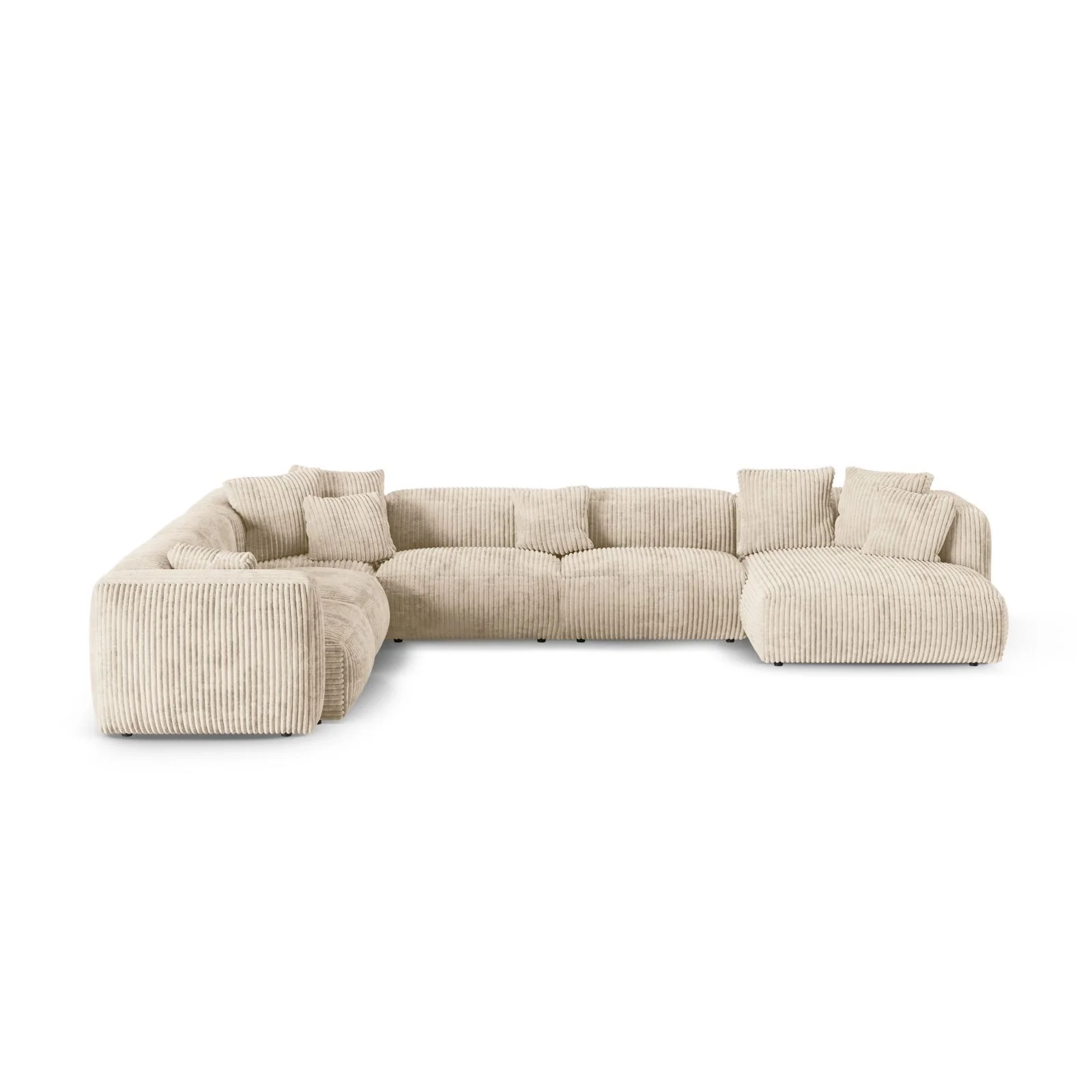 Martina Modulares Panoramasofa, Linke Seite, Sitztiefe 90 cm, aus Samt, Cord, Boucle oder Strukturstoff, 420x330 cm - Image 79