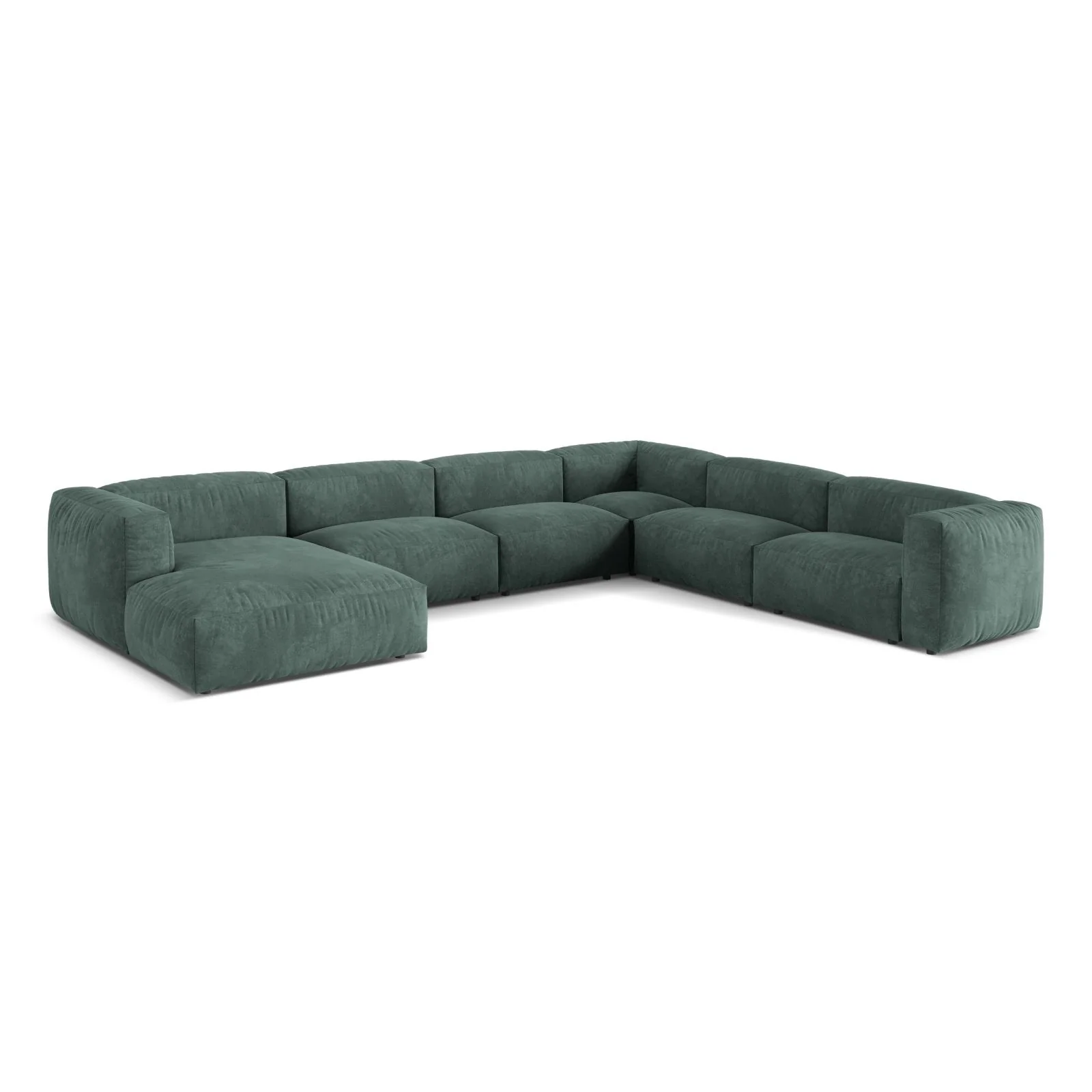 Martina modulares Panoramasofa, Rechte Seite, Sitztiefe 76 cm, aus Samt, Cord, Boucle oder Strukturstoff, 406x316 cm - Image 18
