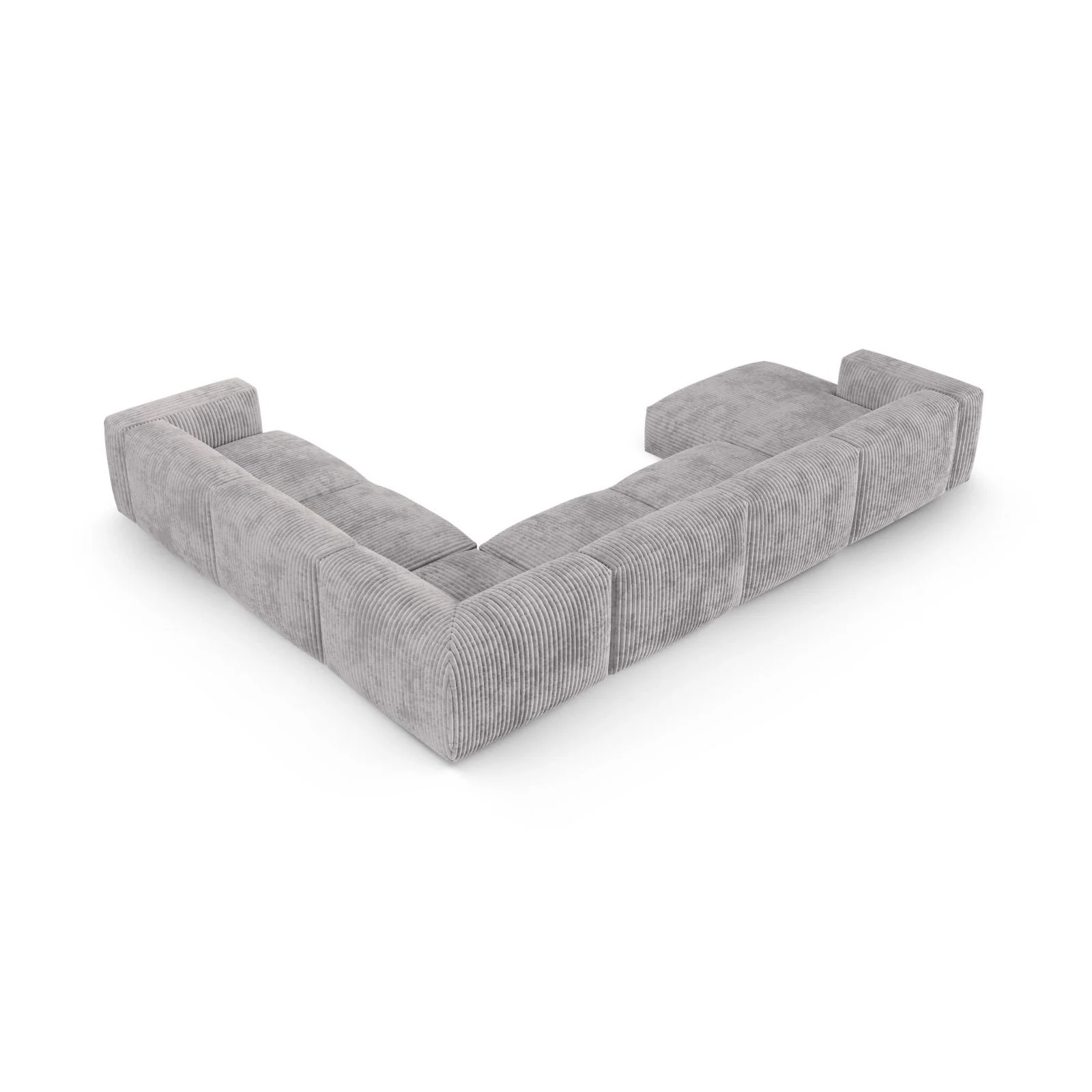 Martina modulares Panoramasofa, Rechte Seite, Sitztiefe 90 cm, aus Samt, Cord, Boucle oder Strukturstoff, 420x330 cm - Image 101