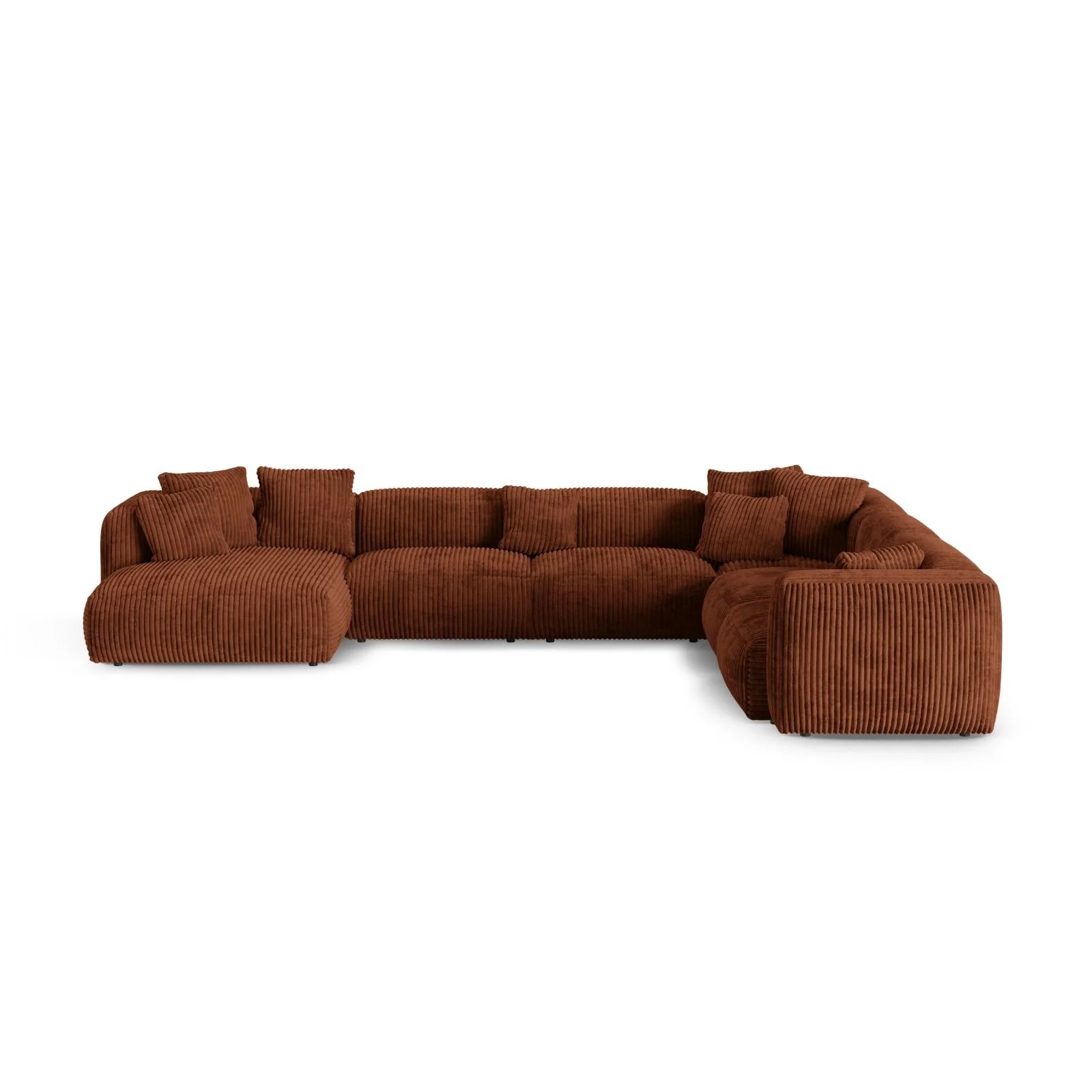 Martina modulares Panoramasofa, Rechte Seite, Sitztiefe 90 cm, aus Samt, Cord, Boucle oder Strukturstoff, 420x330 cm - Image 103