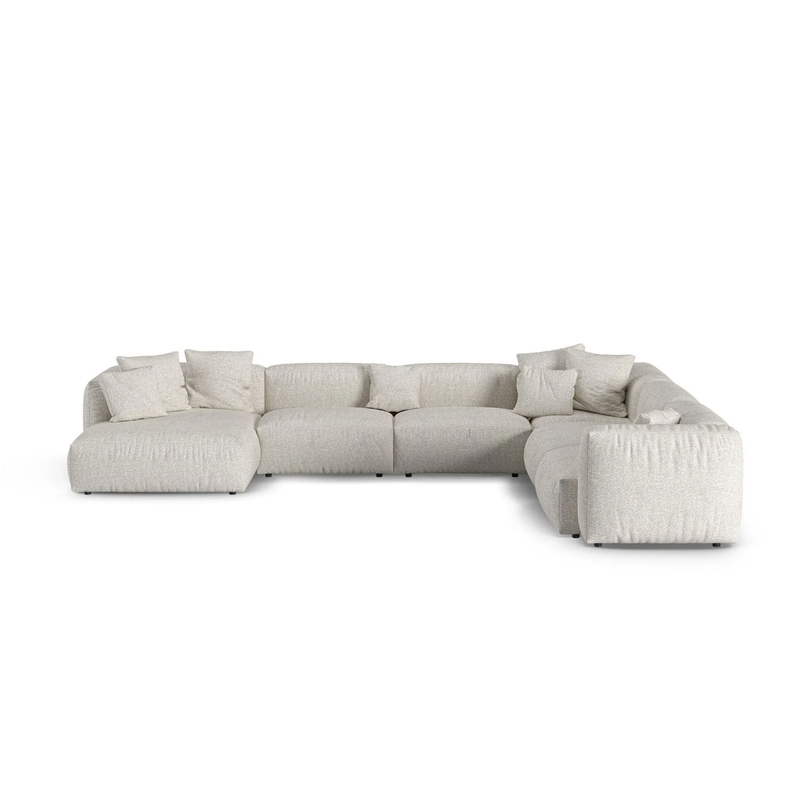 Martina modulares Panoramasofa, Rechte Seite, Sitztiefe 90 cm, aus Samt, Cord, Boucle oder Strukturstoff, 420x330 cm - Image 109