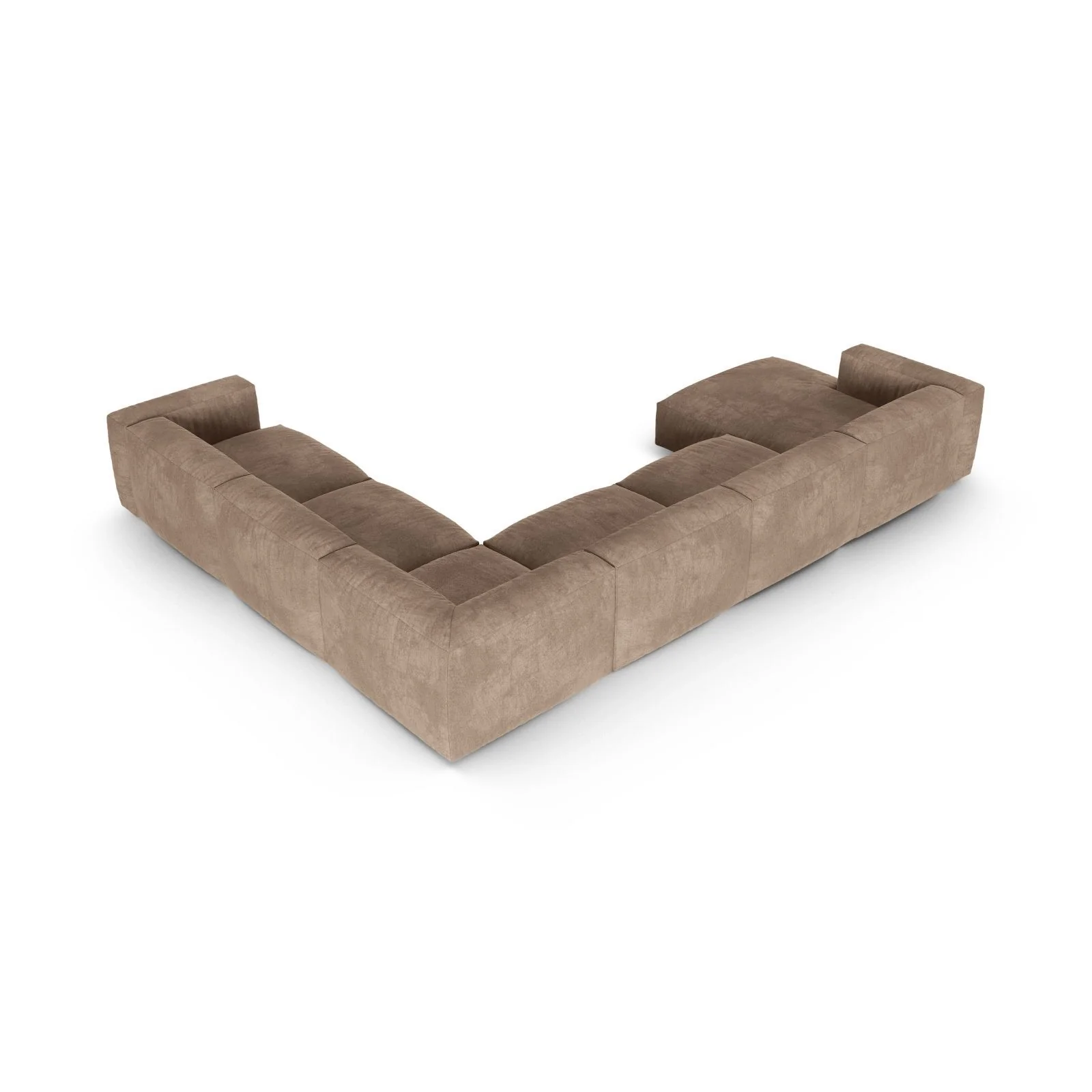 Martina modulares Panoramasofa, Rechte Seite, Sitztiefe 90 cm, aus Samt, Cord, Boucle oder Strukturstoff, 420x330 cm - Image 11