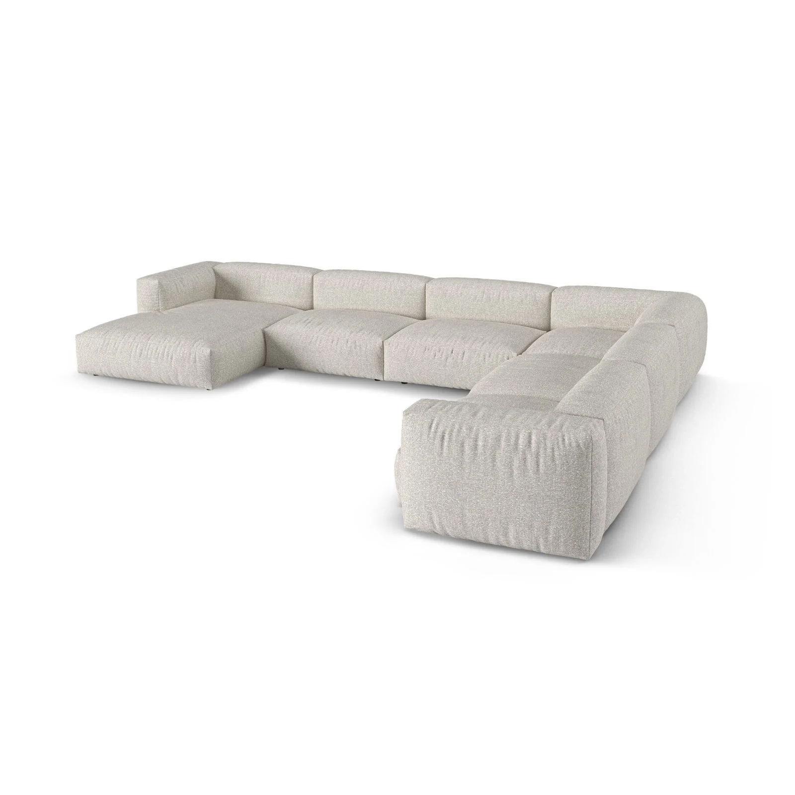 Martina modulares Panoramasofa, Rechte Seite, Sitztiefe 90 cm, aus Samt, Cord, Boucle oder Strukturstoff, 420x330 cm - Image 112