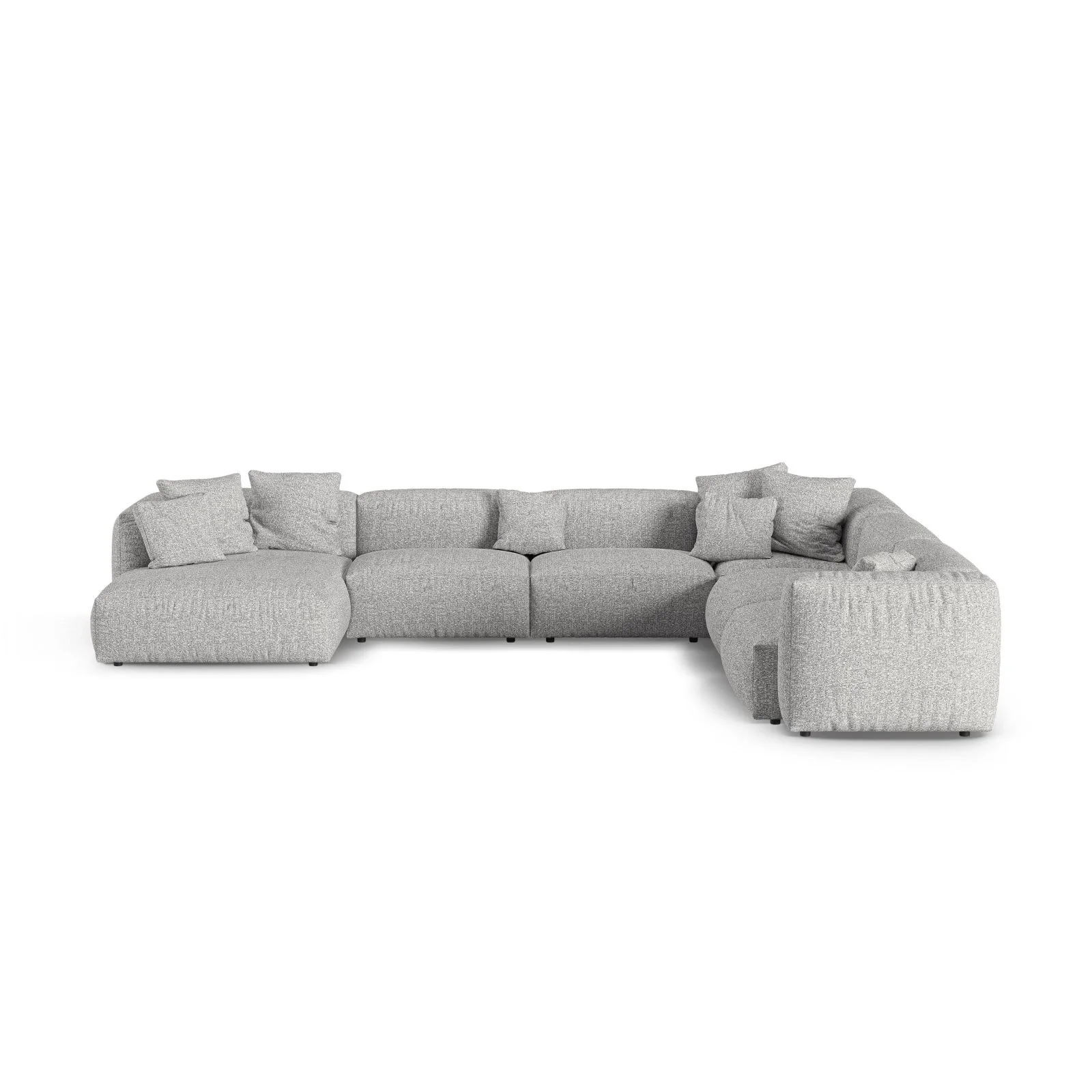 Martina modulares Panoramasofa, Rechte Seite, Sitztiefe 90 cm, aus Samt, Cord, Boucle oder Strukturstoff, 420x330 cm - Image 115