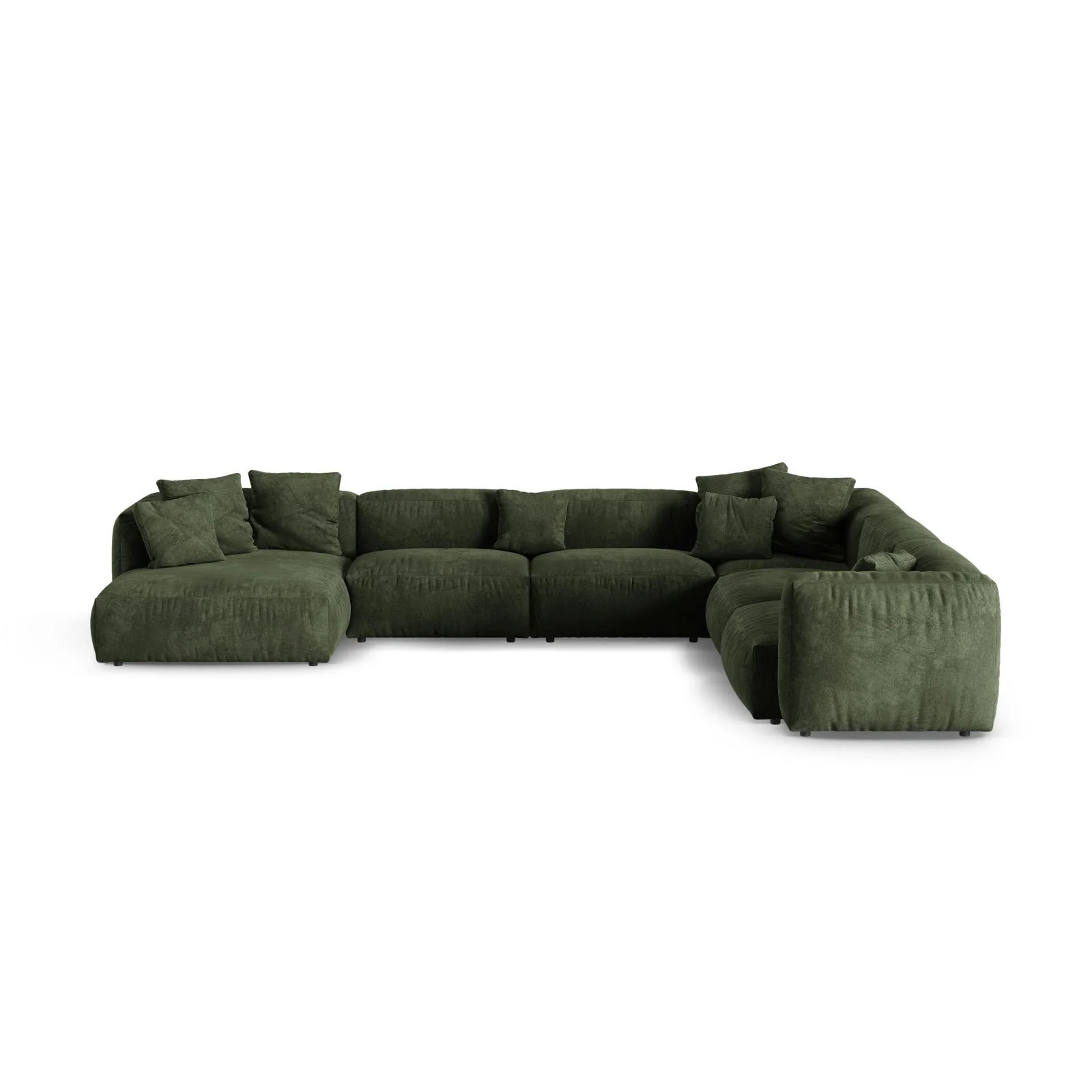 Martina modulares Panoramasofa, Rechte Seite, Sitztiefe 90 cm, aus Samt, Cord, Boucle oder Strukturstoff, 420x330 cm - Image 13