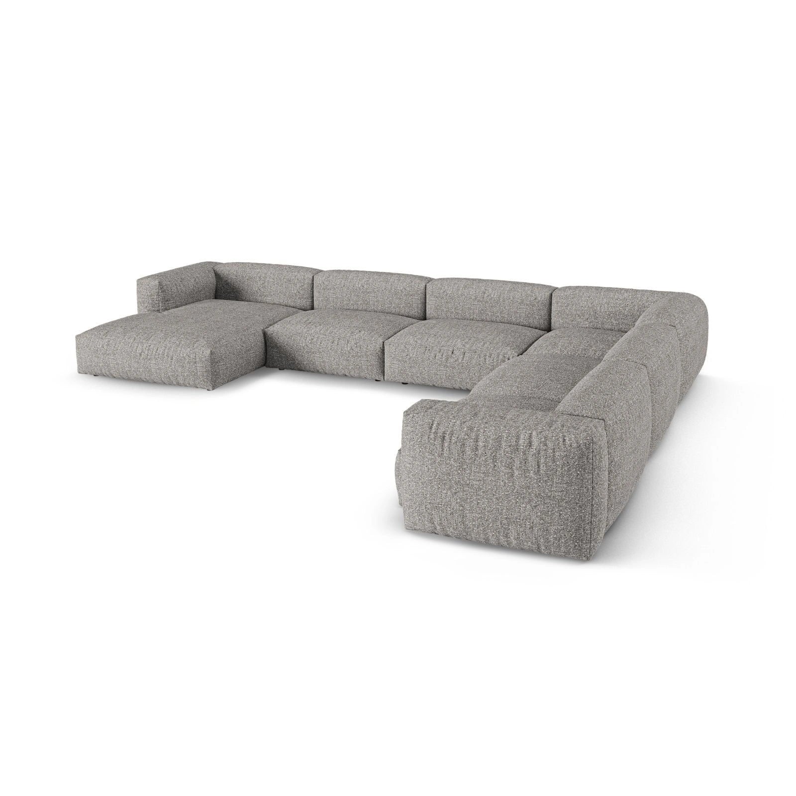 Martina modulares Panoramasofa, Rechte Seite, Sitztiefe 90 cm, aus Samt, Cord, Boucle oder Strukturstoff, 420x330 cm - Image 130