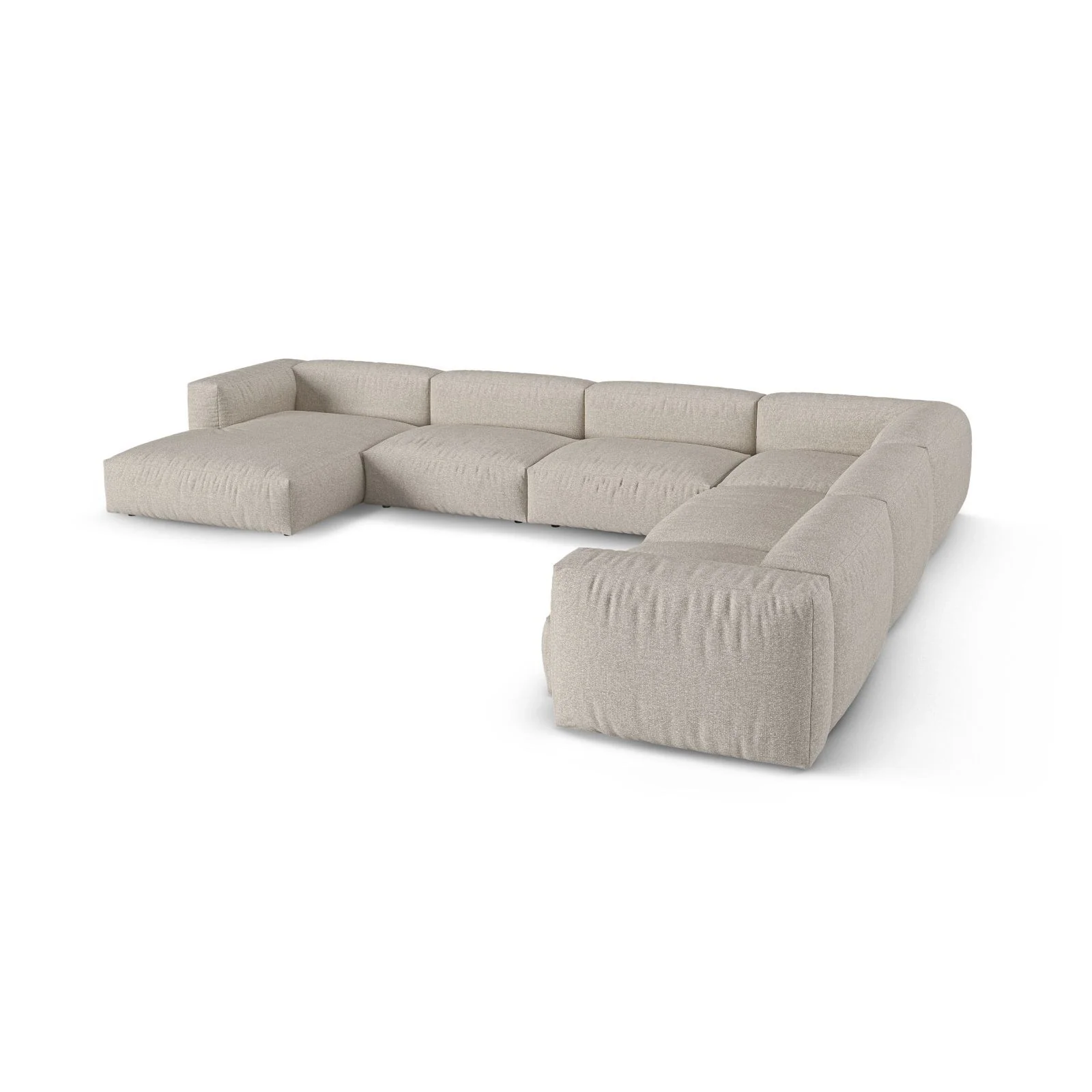 Martina modulares Panoramasofa, Rechte Seite, Sitztiefe 90 cm, aus Samt, Cord, Boucle oder Strukturstoff, 420x330 cm - Image 136