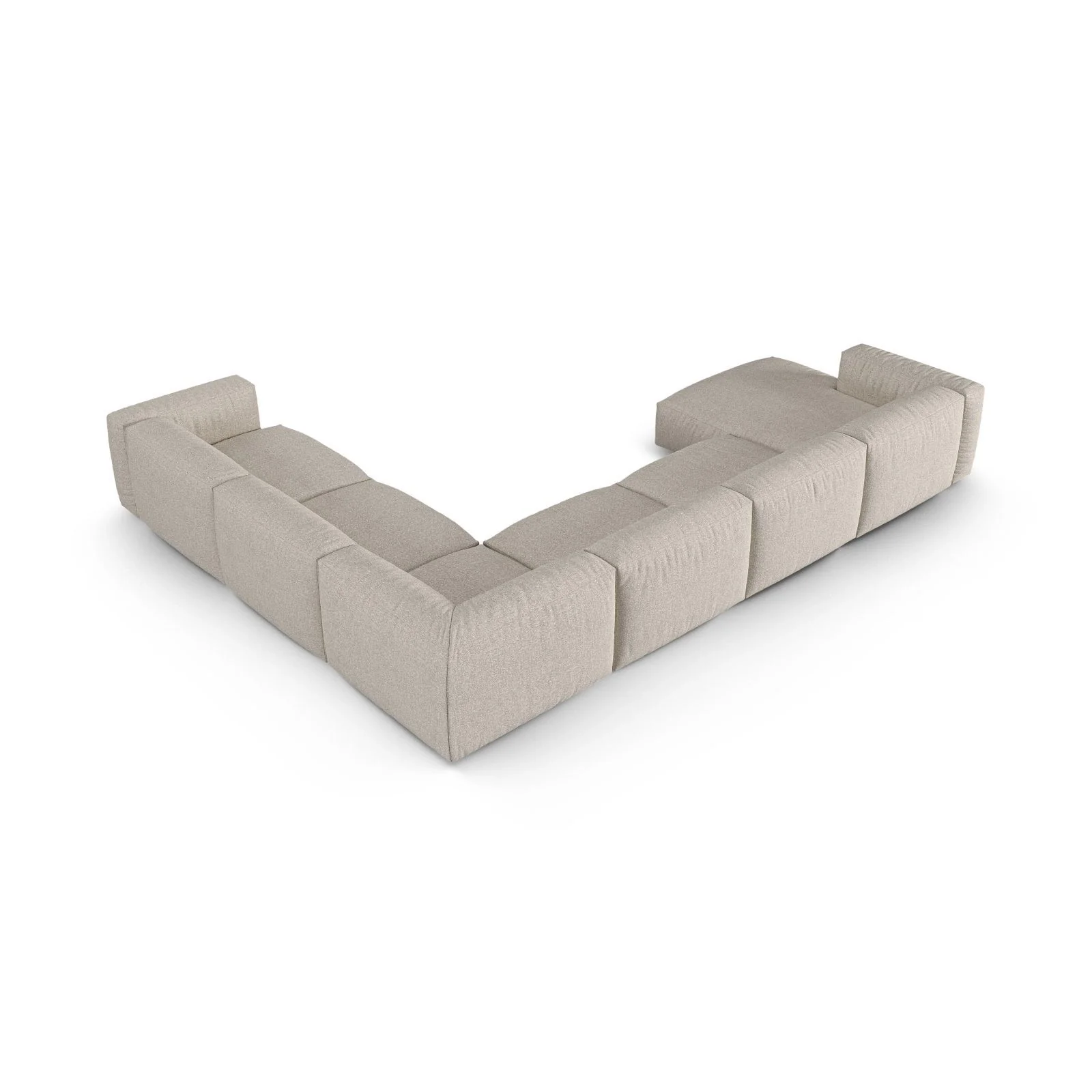 Martina modulares Panoramasofa, Rechte Seite, Sitztiefe 90 cm, aus Samt, Cord, Boucle oder Strukturstoff, 420x330 cm - Image 137
