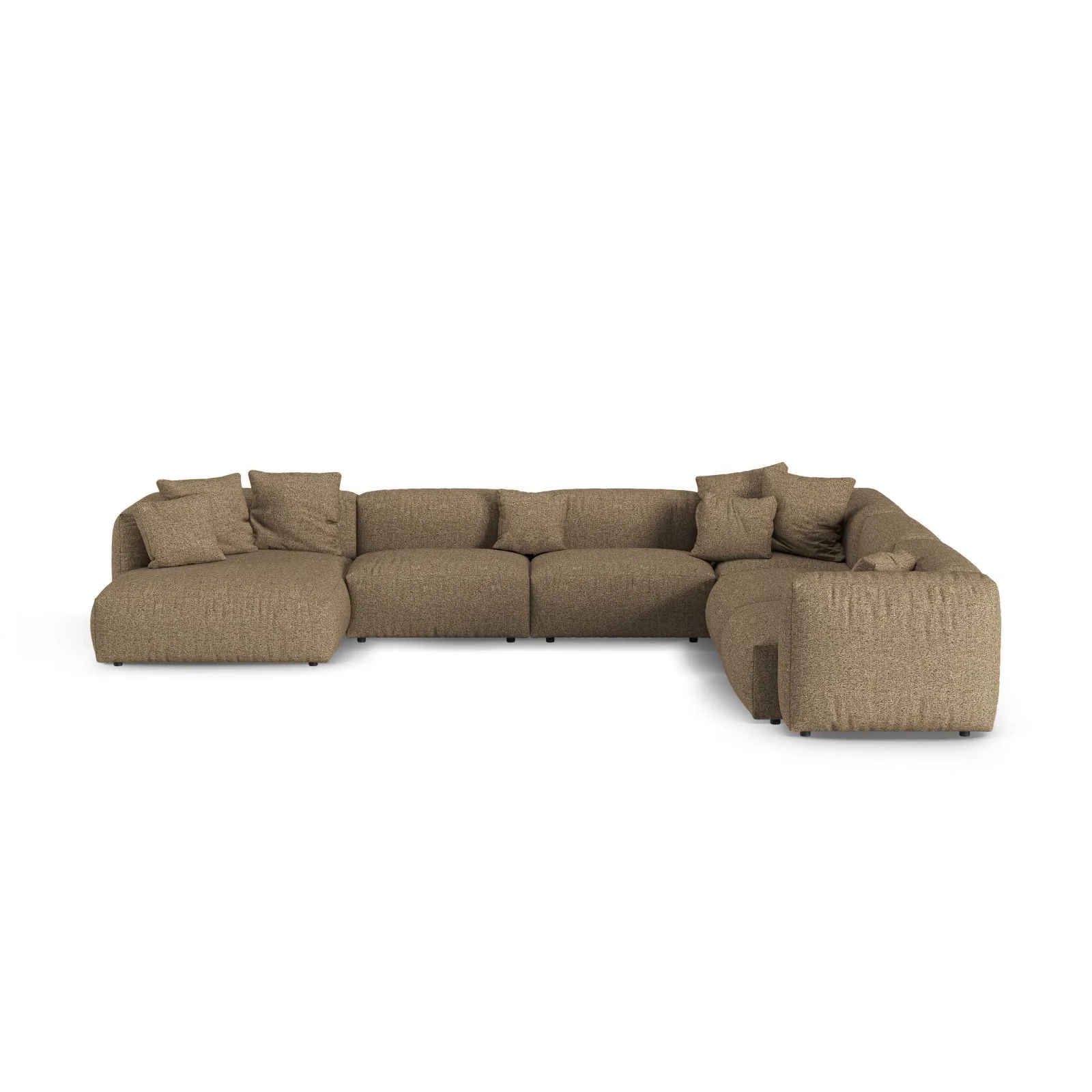 Martina modulares Panoramasofa, Rechte Seite, Sitztiefe 90 cm, aus Samt, Cord, Boucle oder Strukturstoff, 420x330 cm - Image 145