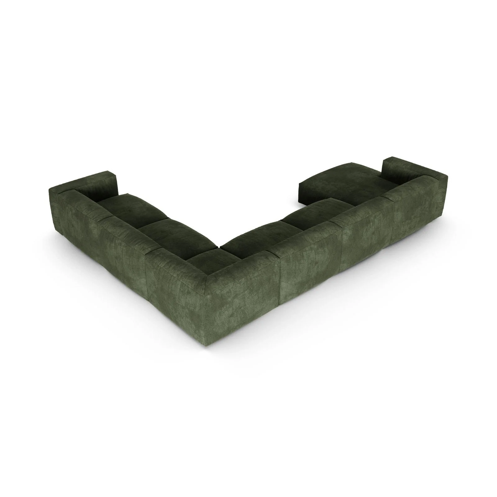 Martina modulares Panoramasofa, Rechte Seite, Sitztiefe 90 cm, aus Samt, Cord, Boucle oder Strukturstoff, 420x330 cm - Image 17