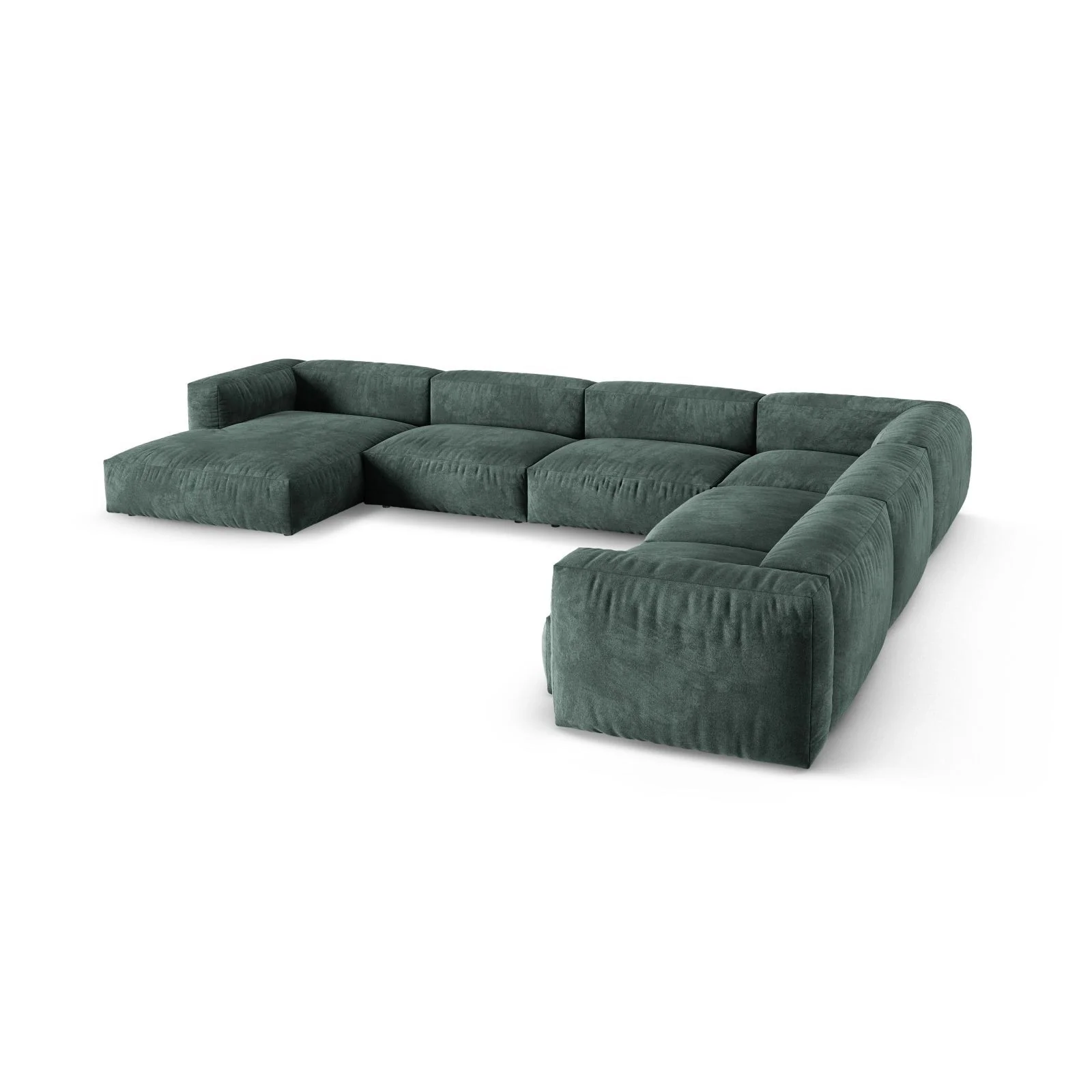 Martina modulares Panoramasofa, Rechte Seite, Sitztiefe 90 cm, aus Samt, Cord, Boucle oder Strukturstoff, 420x330 cm - Image 22