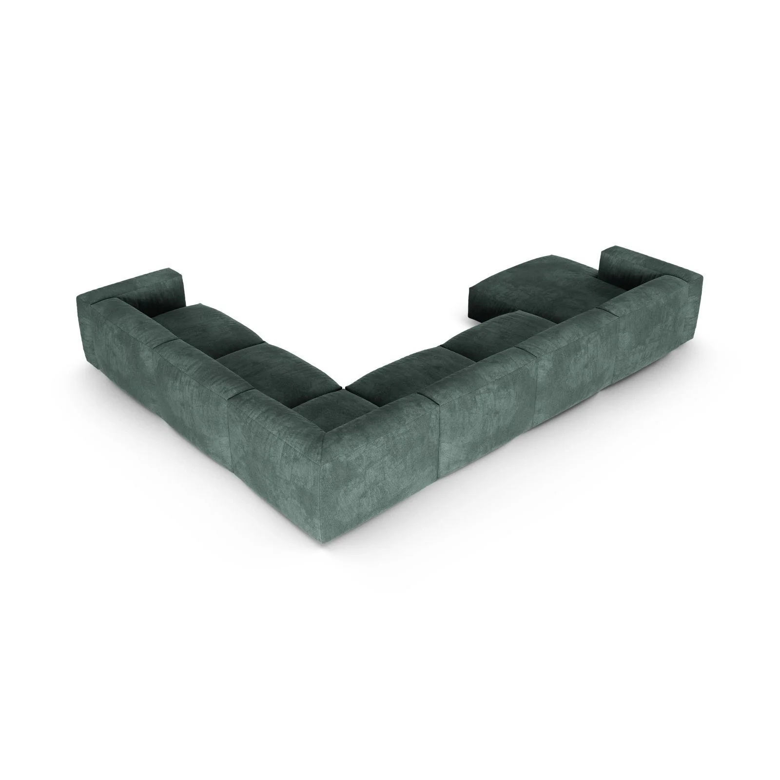 Martina modulares Panoramasofa, Rechte Seite, Sitztiefe 90 cm, aus Samt, Cord, Boucle oder Strukturstoff, 420x330 cm - Image 23