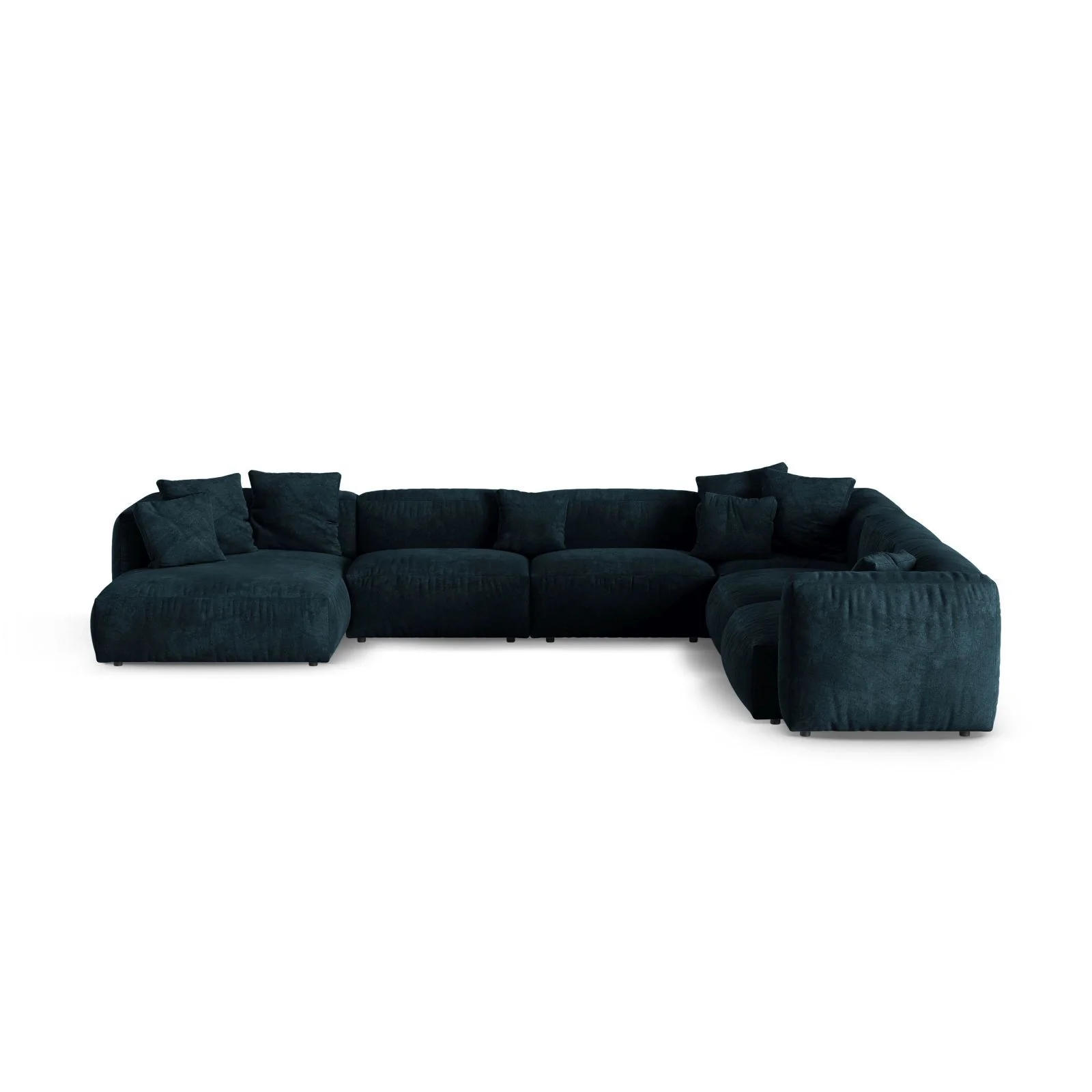 Martina modulares Panoramasofa, Rechte Seite, Sitztiefe 90 cm, aus Samt, Cord, Boucle oder Strukturstoff, 420x330 cm - Image 25
