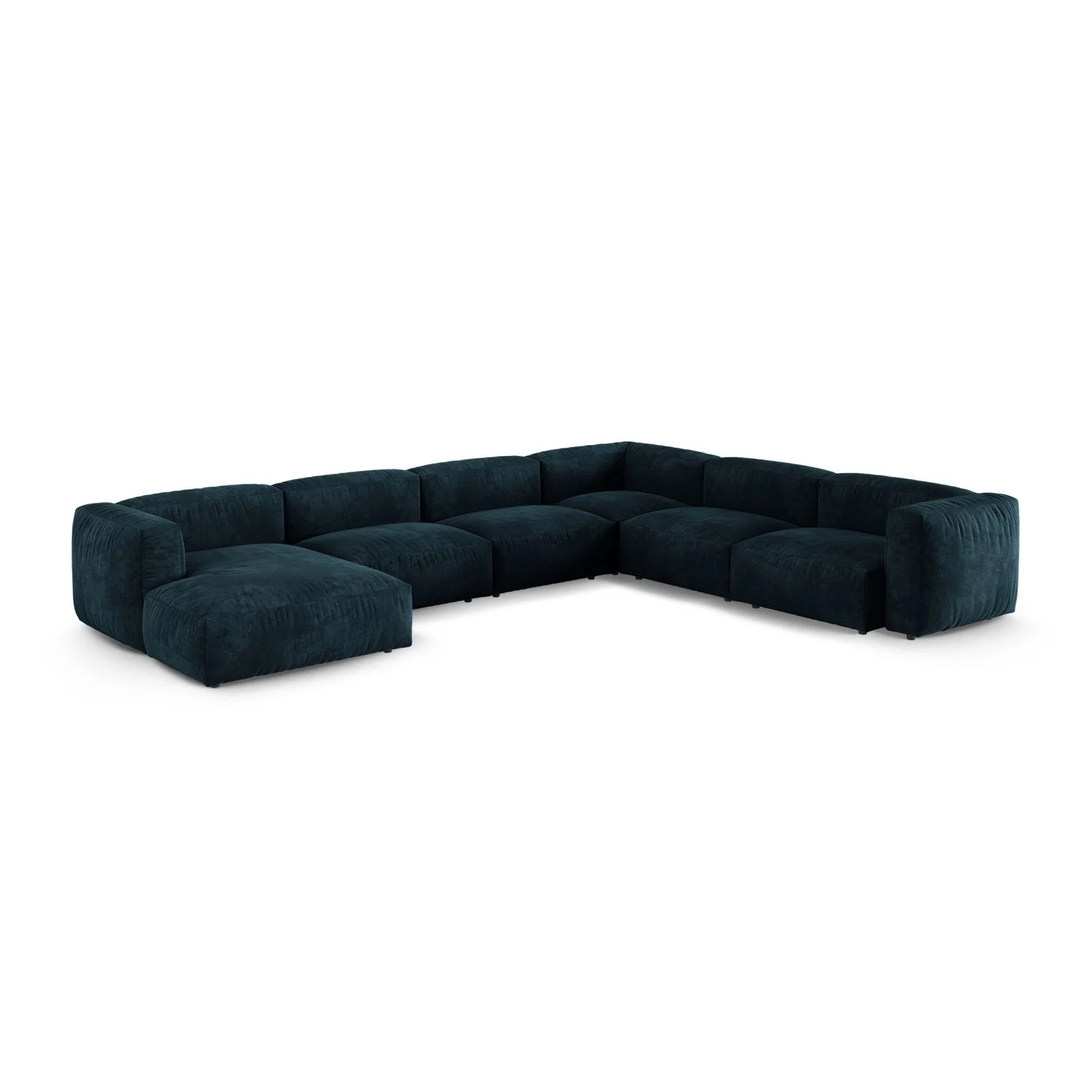Martina modulares Panoramasofa, Rechte Seite, Sitztiefe 90 cm, aus Samt, Cord, Boucle oder Strukturstoff, 420x330 cm - Image 27