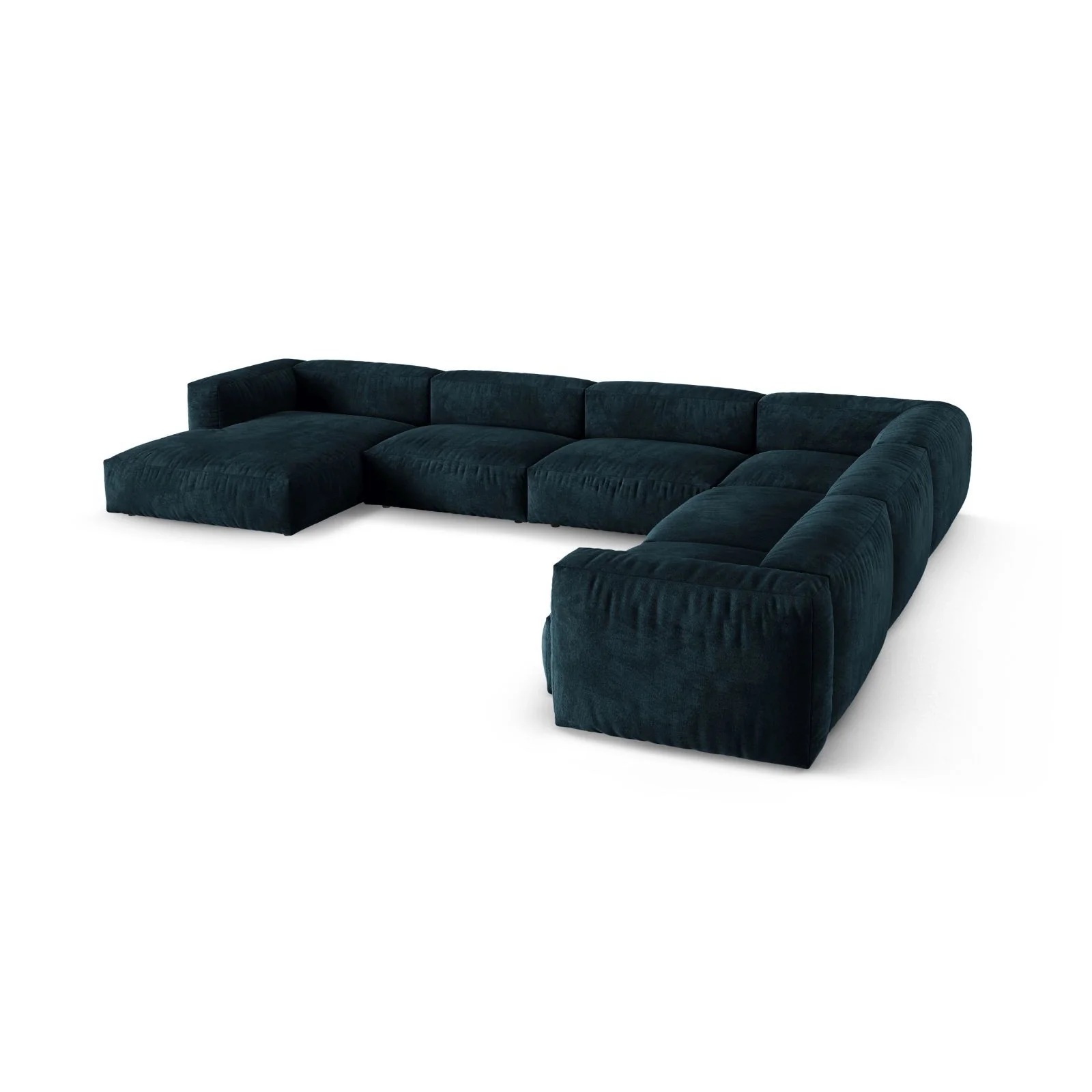 Martina modulares Panoramasofa, Rechte Seite, Sitztiefe 90 cm, aus Samt, Cord, Boucle oder Strukturstoff, 420x330 cm - Image 28