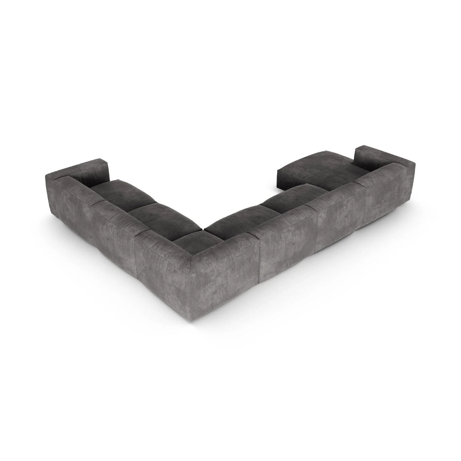 Martina modulares Panoramasofa, Rechte Seite, Sitztiefe 90 cm, aus Samt, Cord, Boucle oder Strukturstoff, 420x330 cm - Image 35