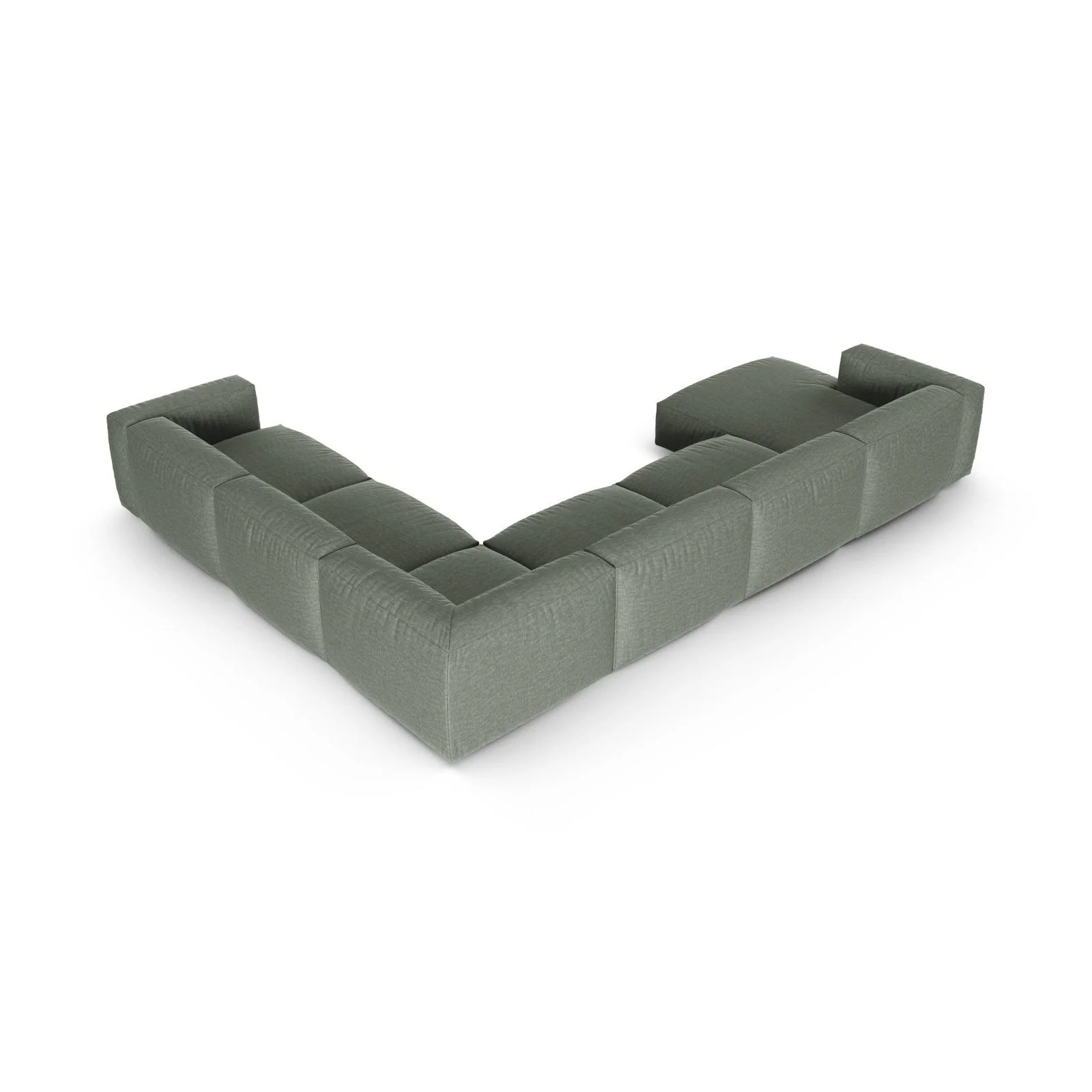 Martina modulares Panoramasofa, Rechte Seite, Sitztiefe 90 cm, aus Samt, Cord, Boucle oder Strukturstoff, 420x330 cm - Image 47