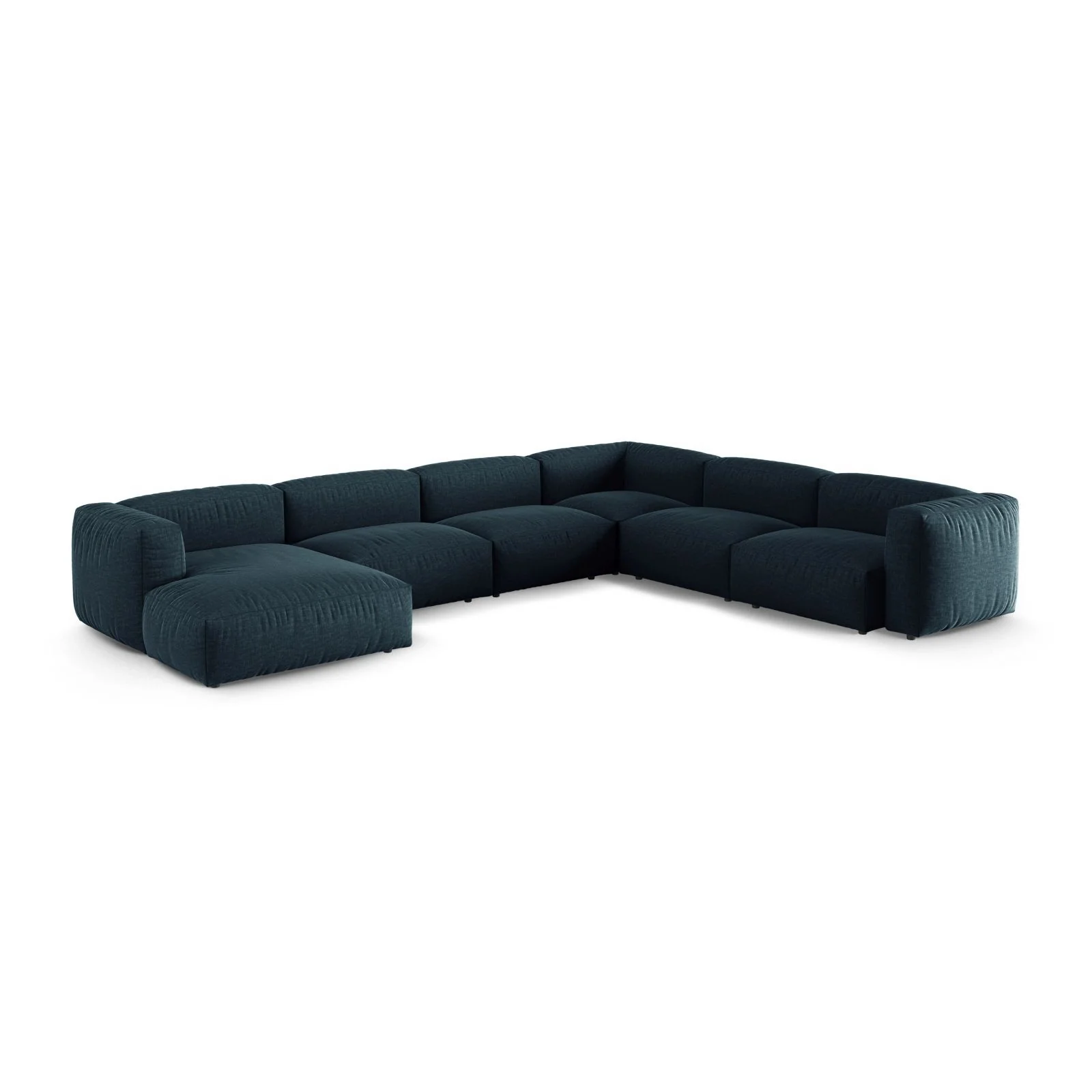 Martina modulares Panoramasofa, Rechte Seite, Sitztiefe 90 cm, aus Samt, Cord, Boucle oder Strukturstoff, 420x330 cm - Image 51