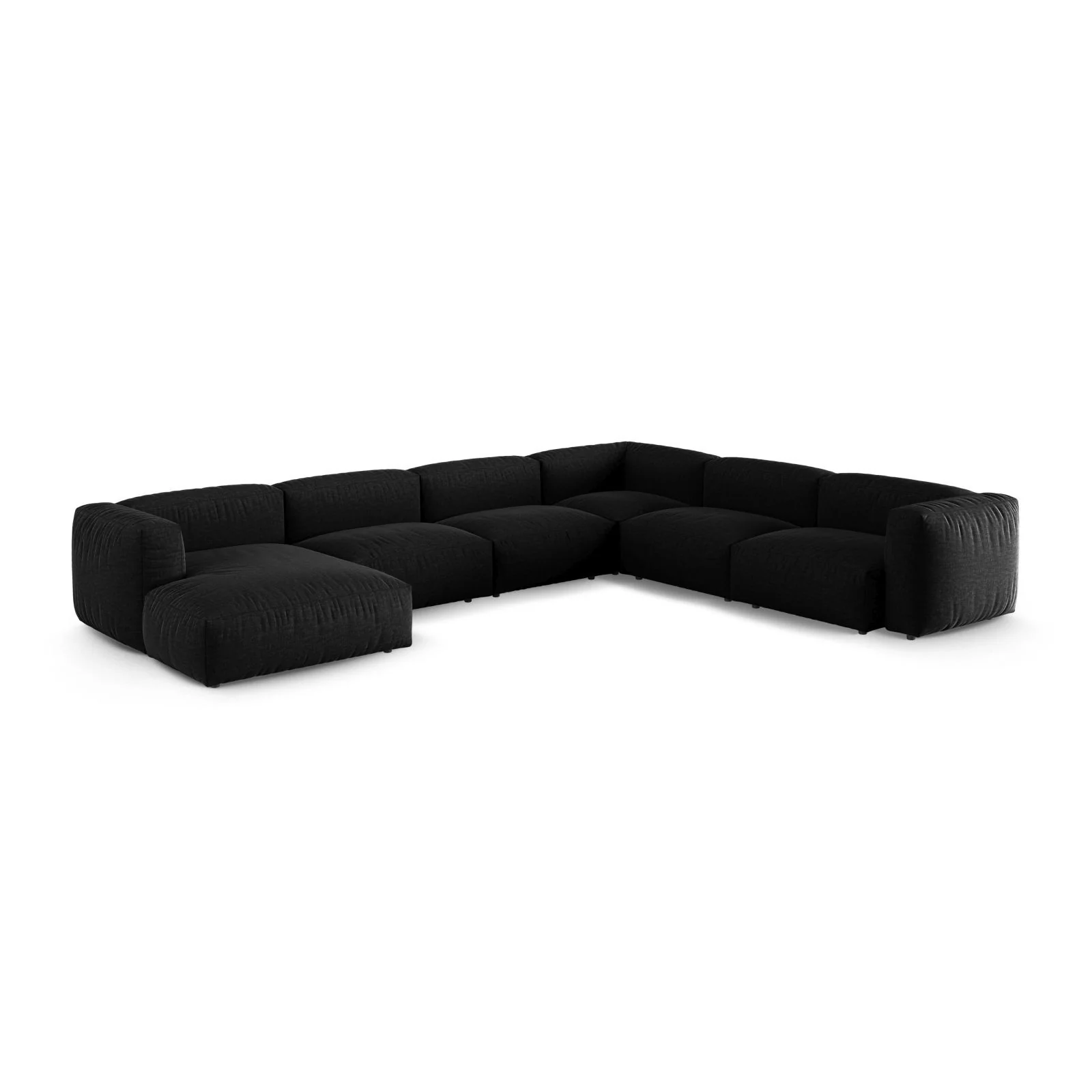 Martina modulares Panoramasofa, Rechte Seite, Sitztiefe 90 cm, aus Samt, Cord, Boucle oder Strukturstoff, 420x330 cm - Image 57