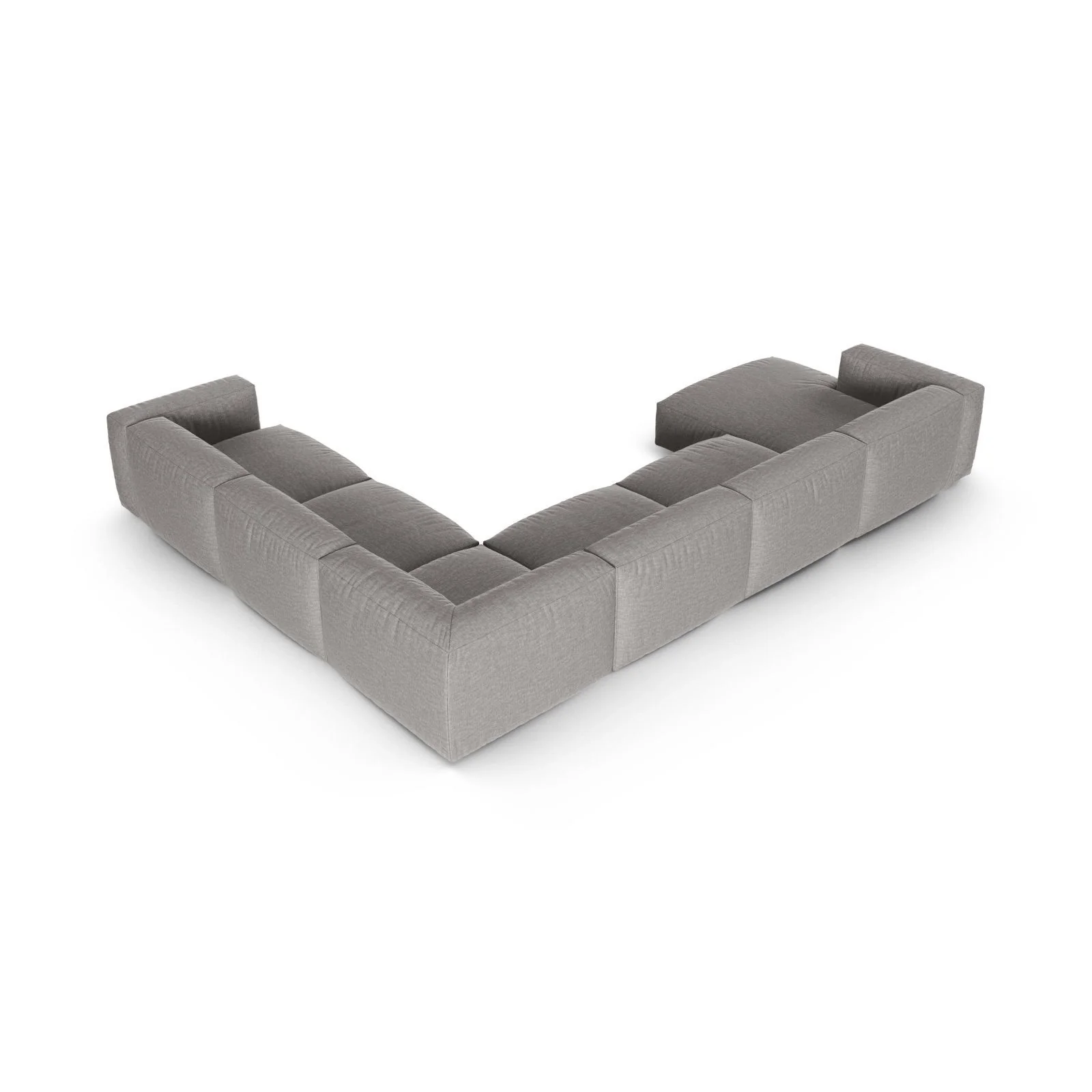 Martina modulares Panoramasofa, Rechte Seite, Sitztiefe 90 cm, aus Samt, Cord, Boucle oder Strukturstoff, 420x330 cm - Image 65