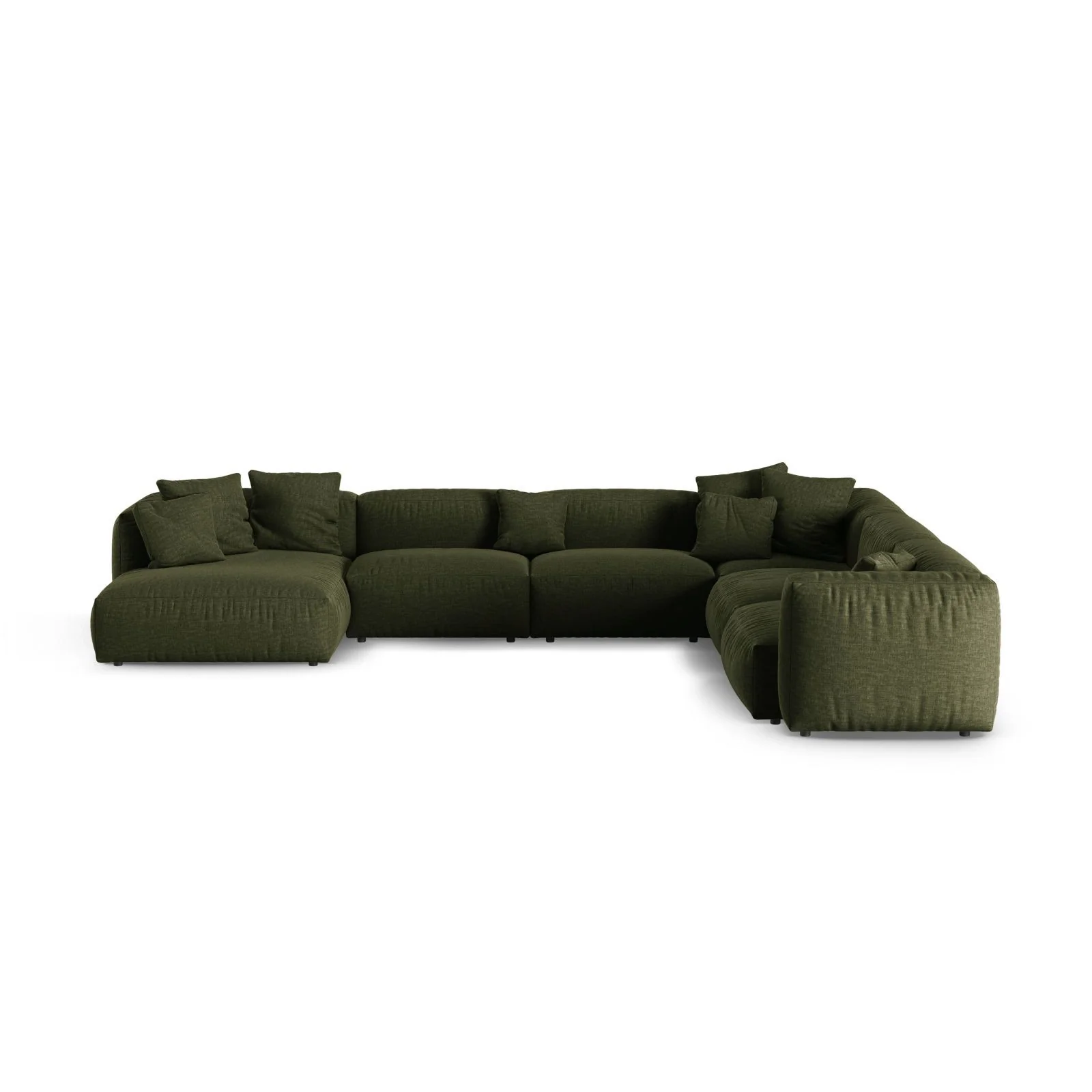 Martina modulares Panoramasofa, Rechte Seite, Sitztiefe 90 cm, aus Samt, Cord, Boucle oder Strukturstoff, 420x330 cm - Image 67