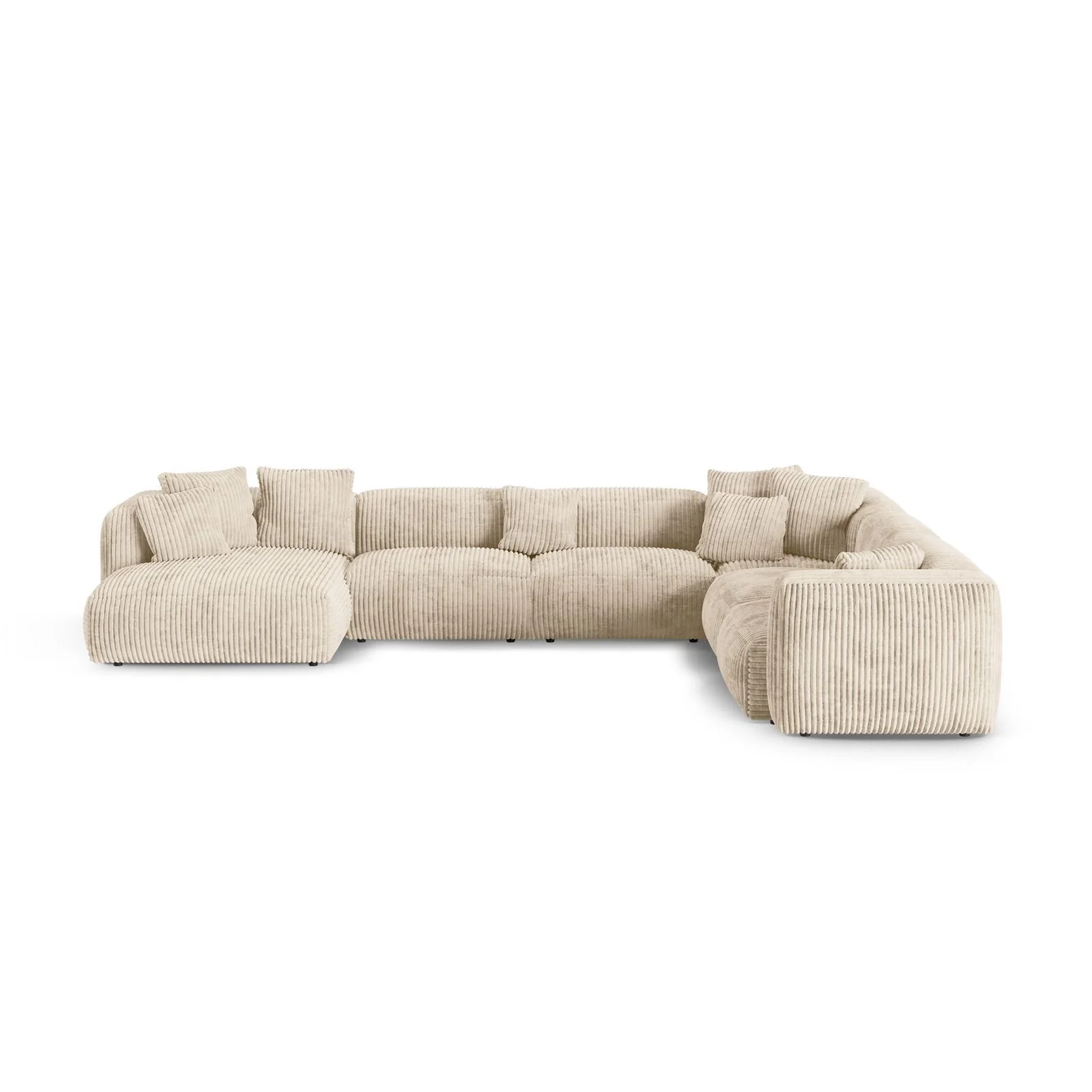 Martina modulares Panoramasofa, Rechte Seite, Sitztiefe 90 cm, aus Samt, Cord, Boucle oder Strukturstoff, 420x330 cm - Image 79