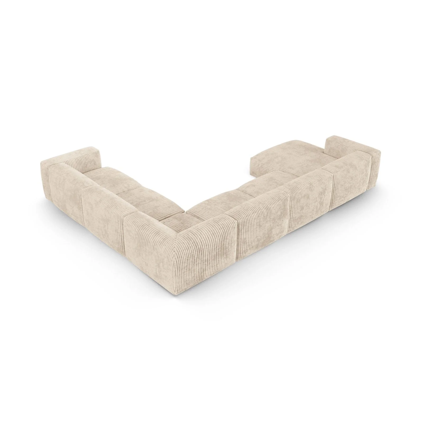 Martina modulares Panoramasofa, Rechte Seite, Sitztiefe 90 cm, aus Samt, Cord, Boucle oder Strukturstoff, 420x330 cm - Image 83