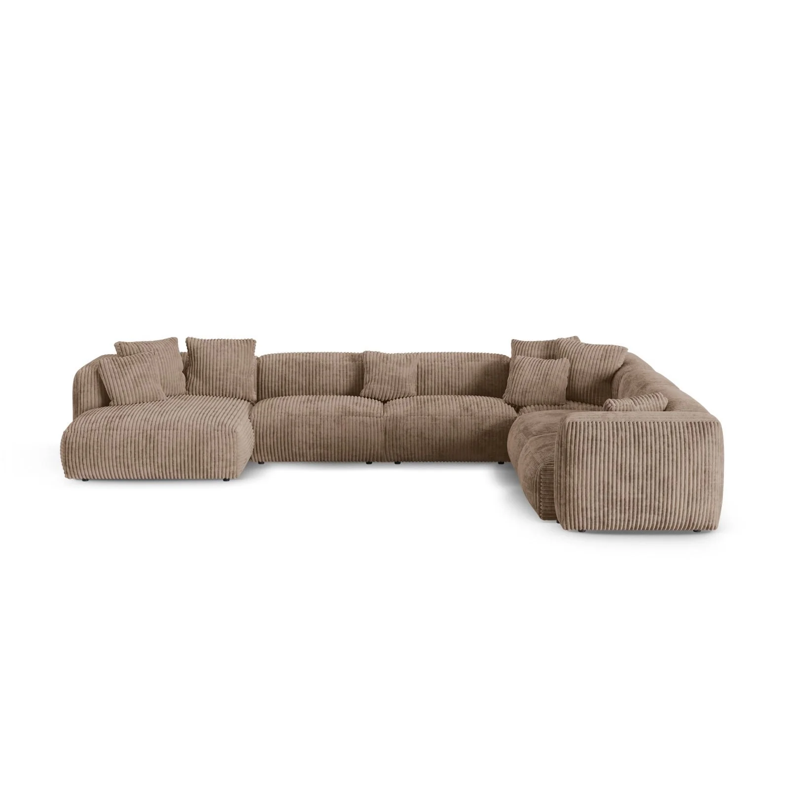 Martina modulares Panoramasofa, Rechte Seite, Sitztiefe 90 cm, aus Samt, Cord, Boucle oder Strukturstoff, 420x330 cm - Image 85