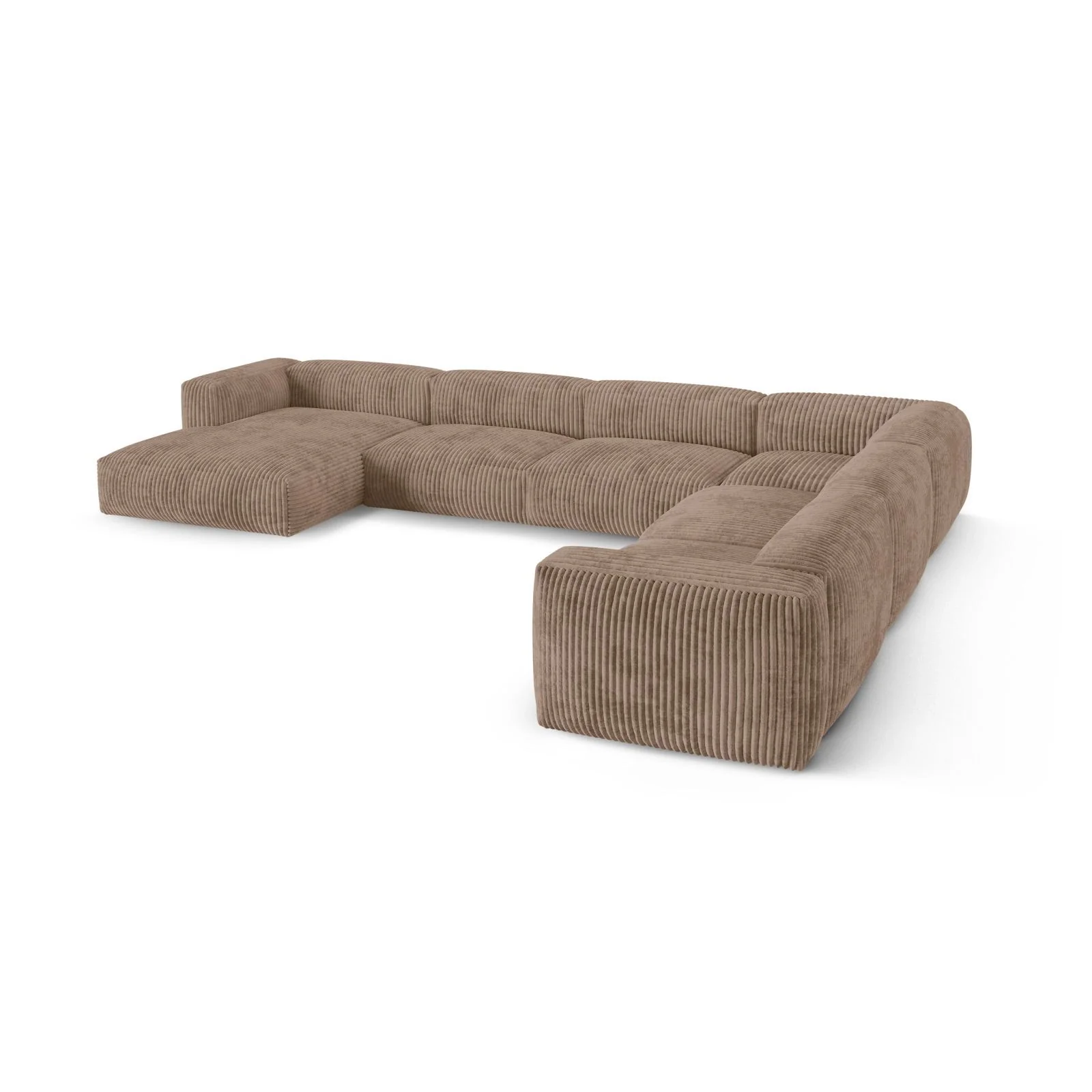 Martina modulares Panoramasofa, Rechte Seite, Sitztiefe 90 cm, aus Samt, Cord, Boucle oder Strukturstoff, 420x330 cm - Image 88