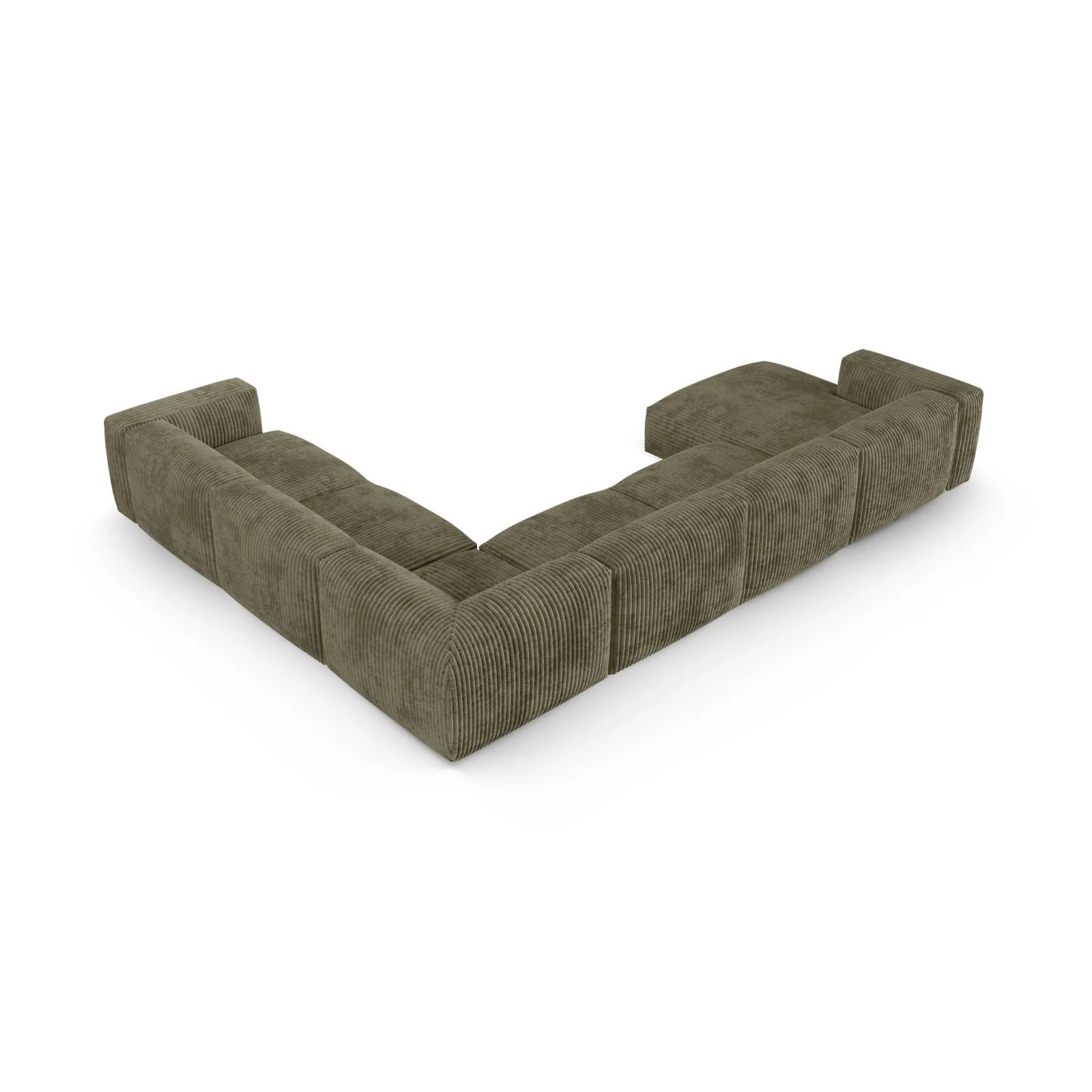 Martina modulares Panoramasofa, Rechte Seite, Sitztiefe 90 cm, aus Samt, Cord, Boucle oder Strukturstoff, 420x330 cm - Image 95