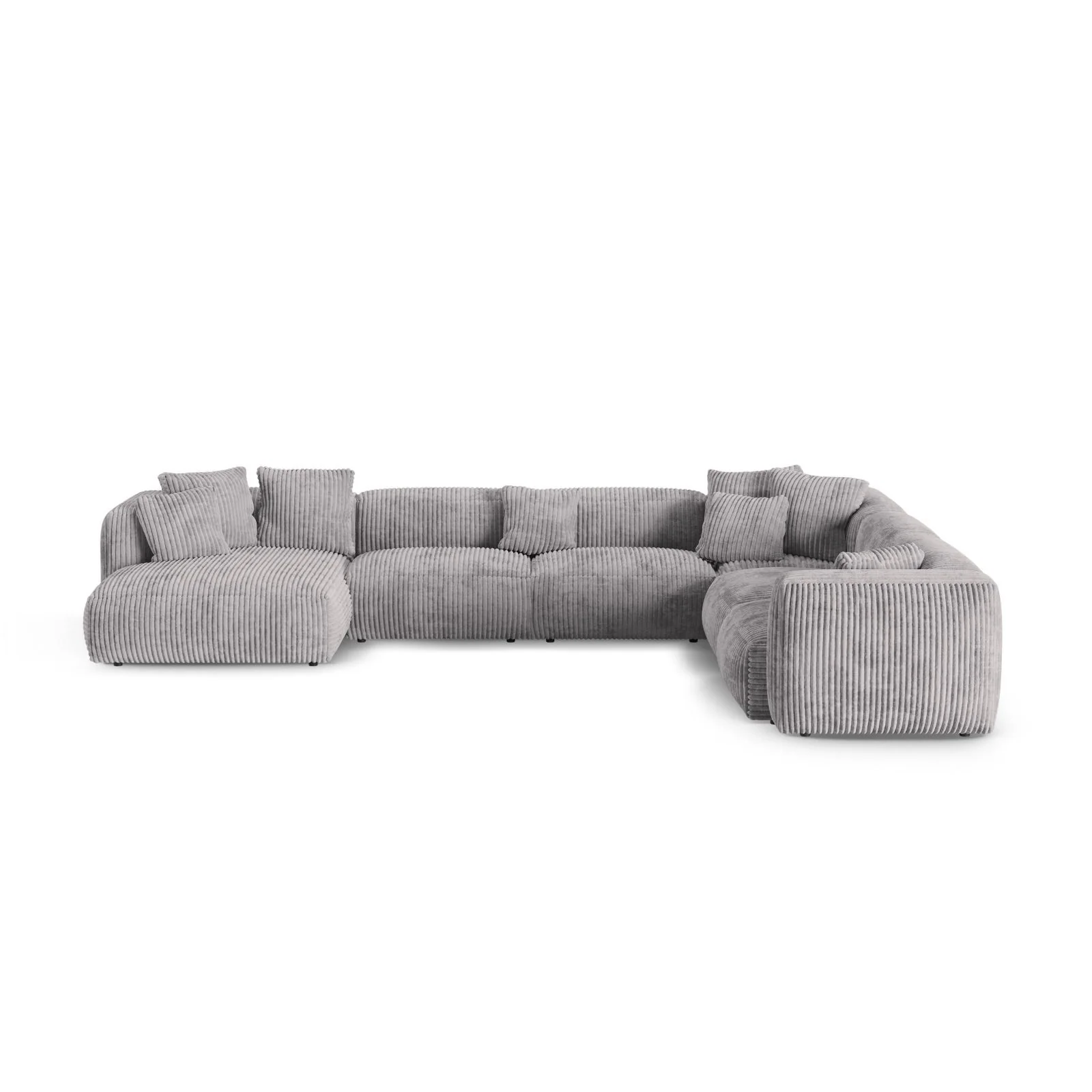 Martina modulares Panoramasofa, Rechte Seite, Sitztiefe 90 cm, aus Samt, Cord, Boucle oder Strukturstoff, 420x330 cm - Image 97