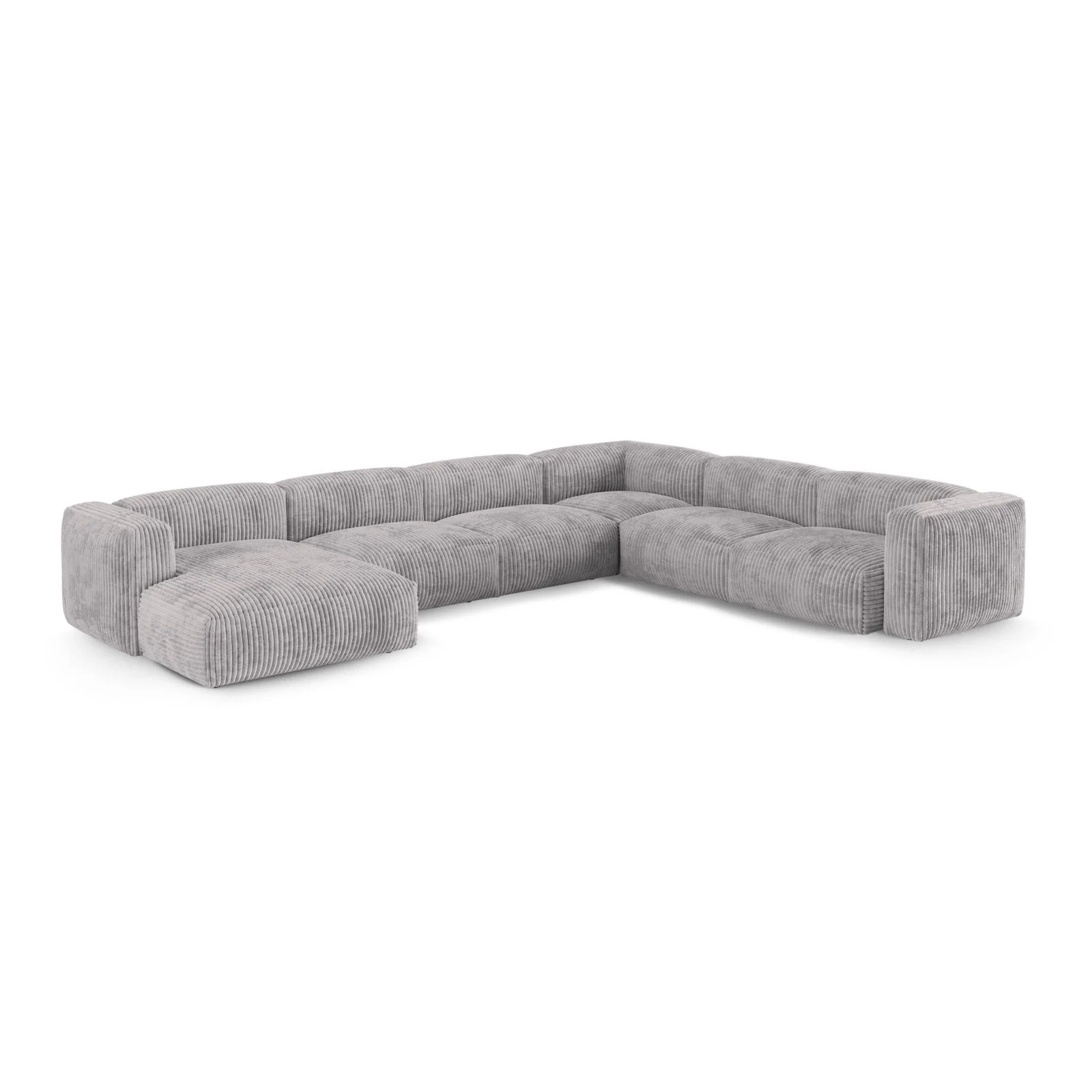Martina modulares Panoramasofa, Rechte Seite, Sitztiefe 90 cm, aus Samt, Cord, Boucle oder Strukturstoff, 420x330 cm - Image 99