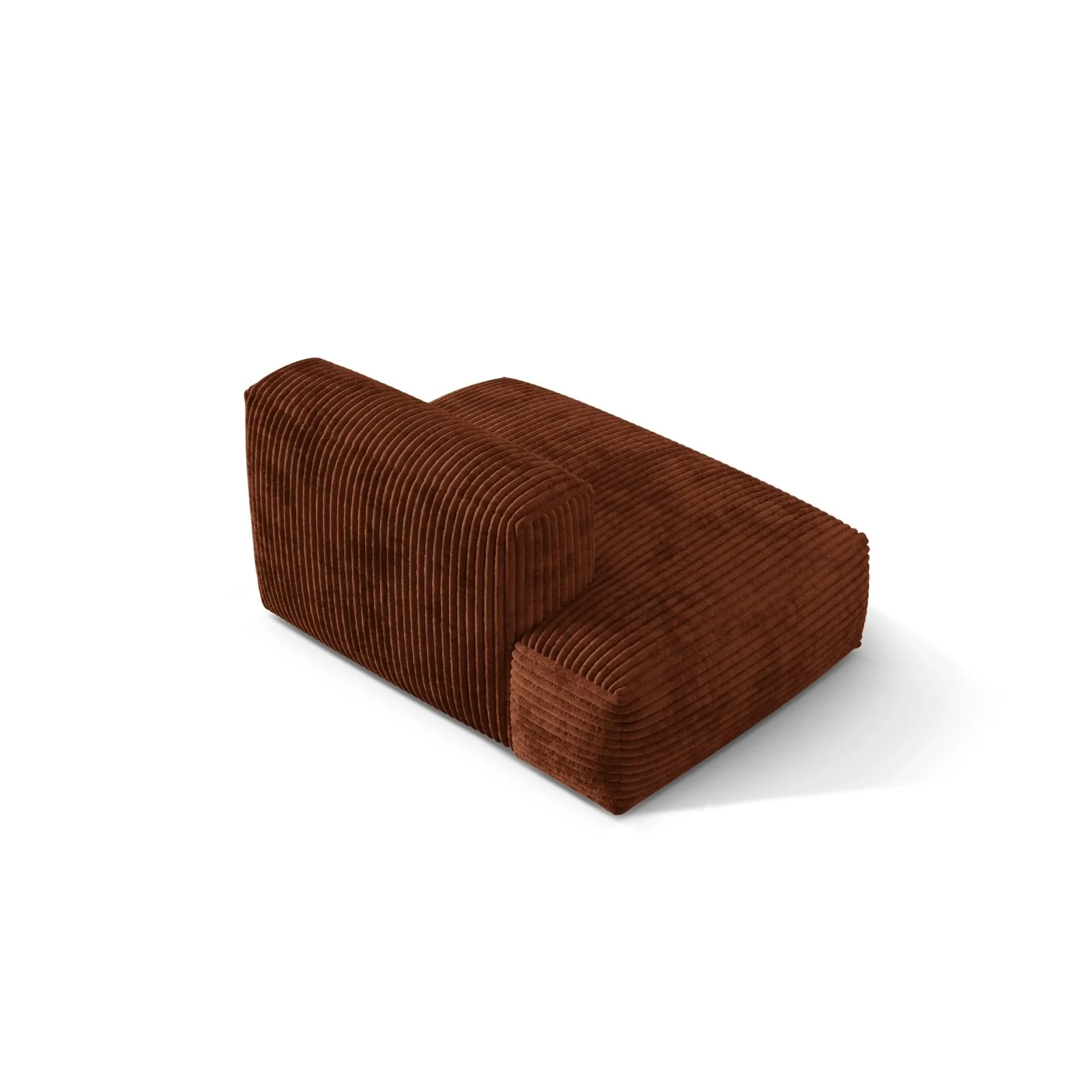 Martina Modulares Sofa Sitzelement, Linke Seite, aus Samt, Cord, Boucle oder Strukturstoff, 133x106 cm - Image 106