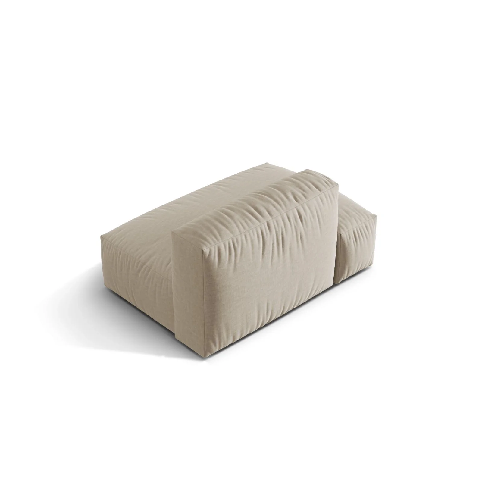 Martina Modulares Sofa Sitzelement, Linke Seite, aus Samt, Cord, Boucle oder Strukturstoff, 133x106 cm - Image 40