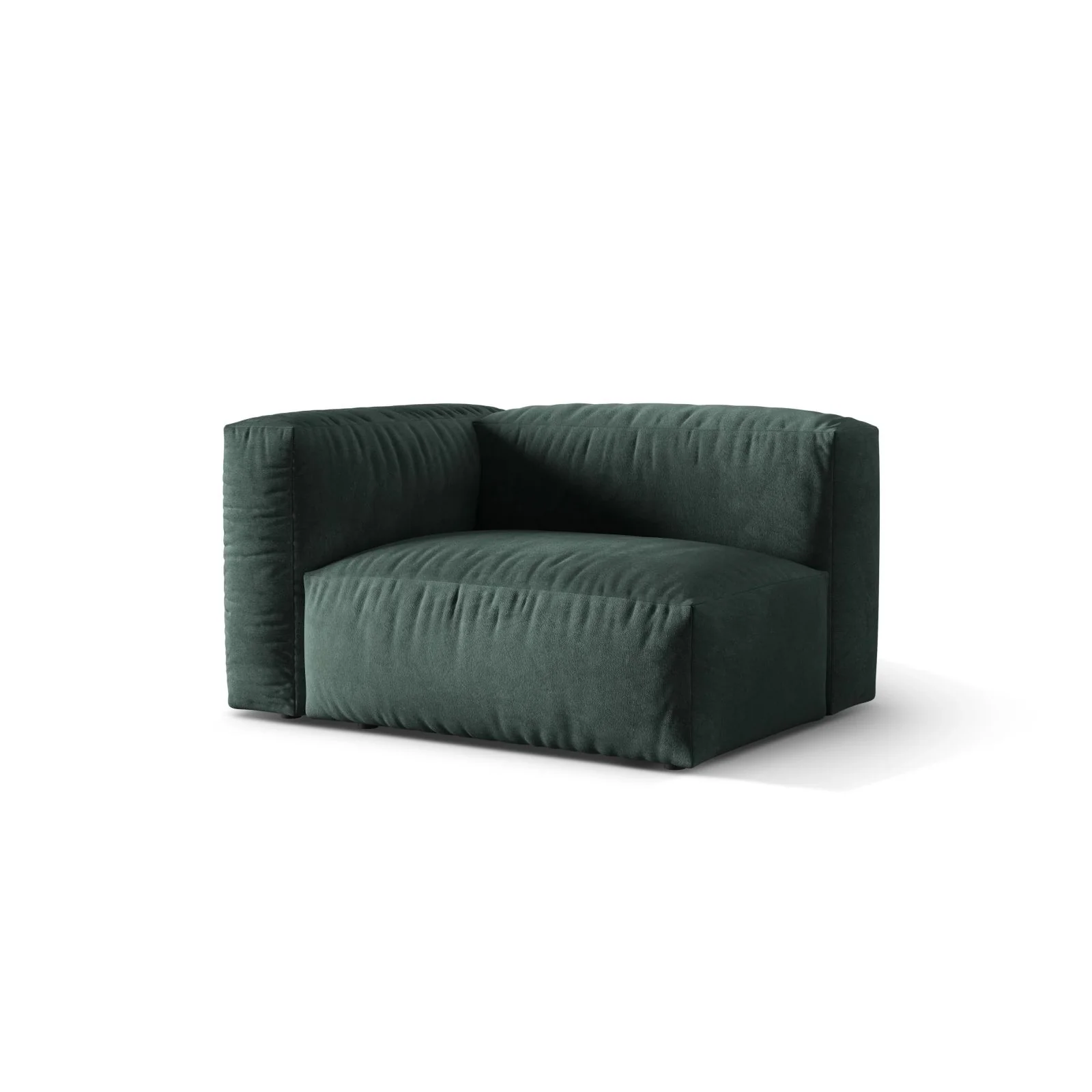 Martina Modulares Sofa Sitzelement, Linke Seite, Sitztiefe 76 cm, aus Samt, Cord, Boucle oder Strukturstoff, 120x106 cm - Image 21