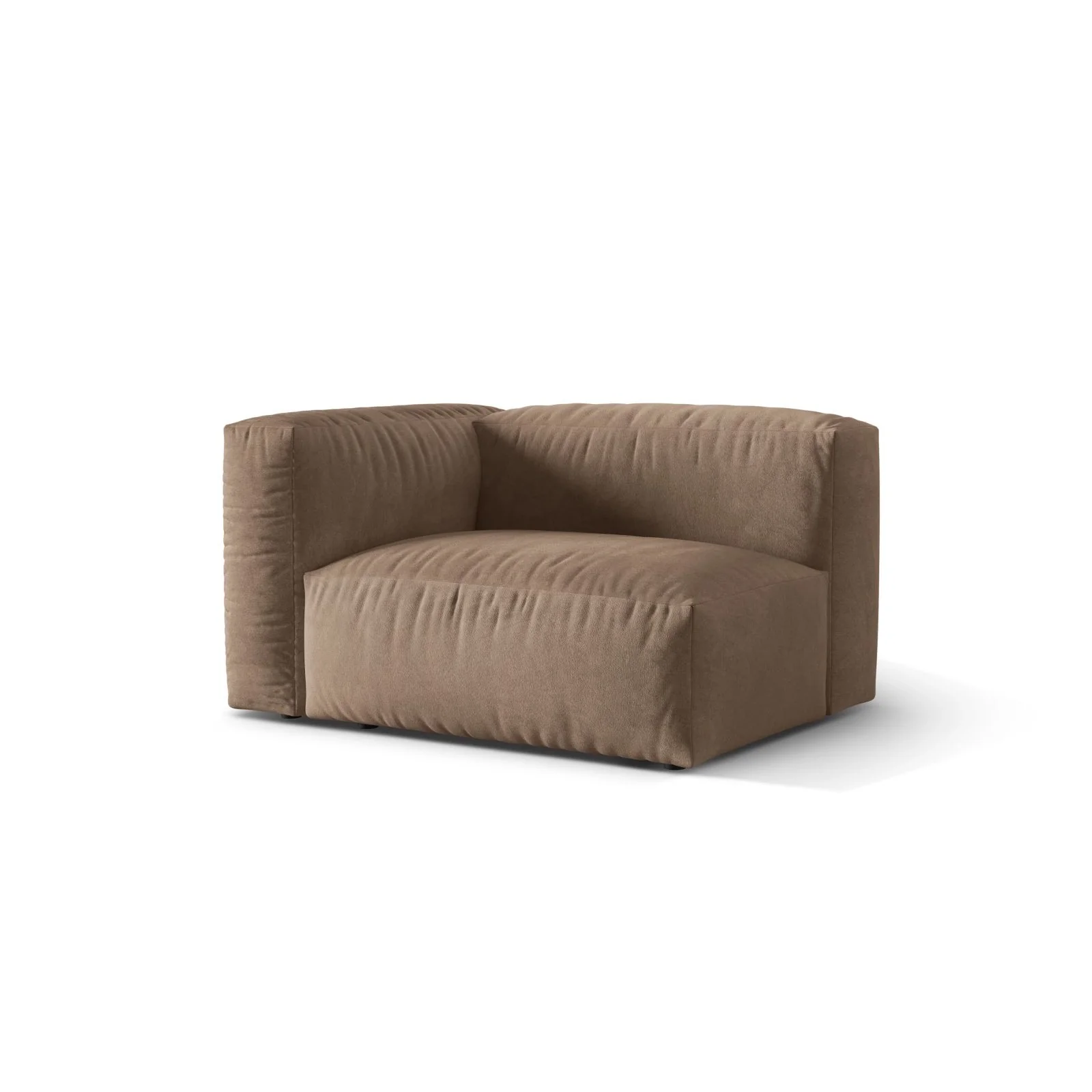 Martina Modulares Sofa Sitzelement, Linke Seite, Sitztiefe 76 cm, aus Samt, Cord, Boucle oder Strukturstoff, 120x106 cm - Image 9