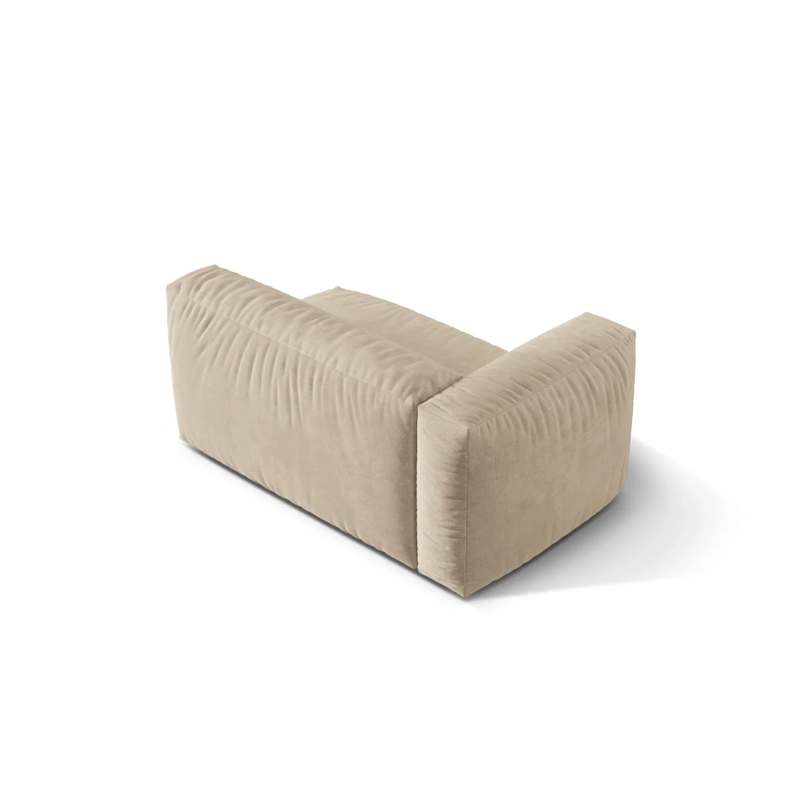 Martina Modulares Sofa Sitzelement, Linke Seite, Sitztiefe 76 cm, aus Samt, Cord, Boucle oder Strukturstoff, 160x106 cm - Image 4