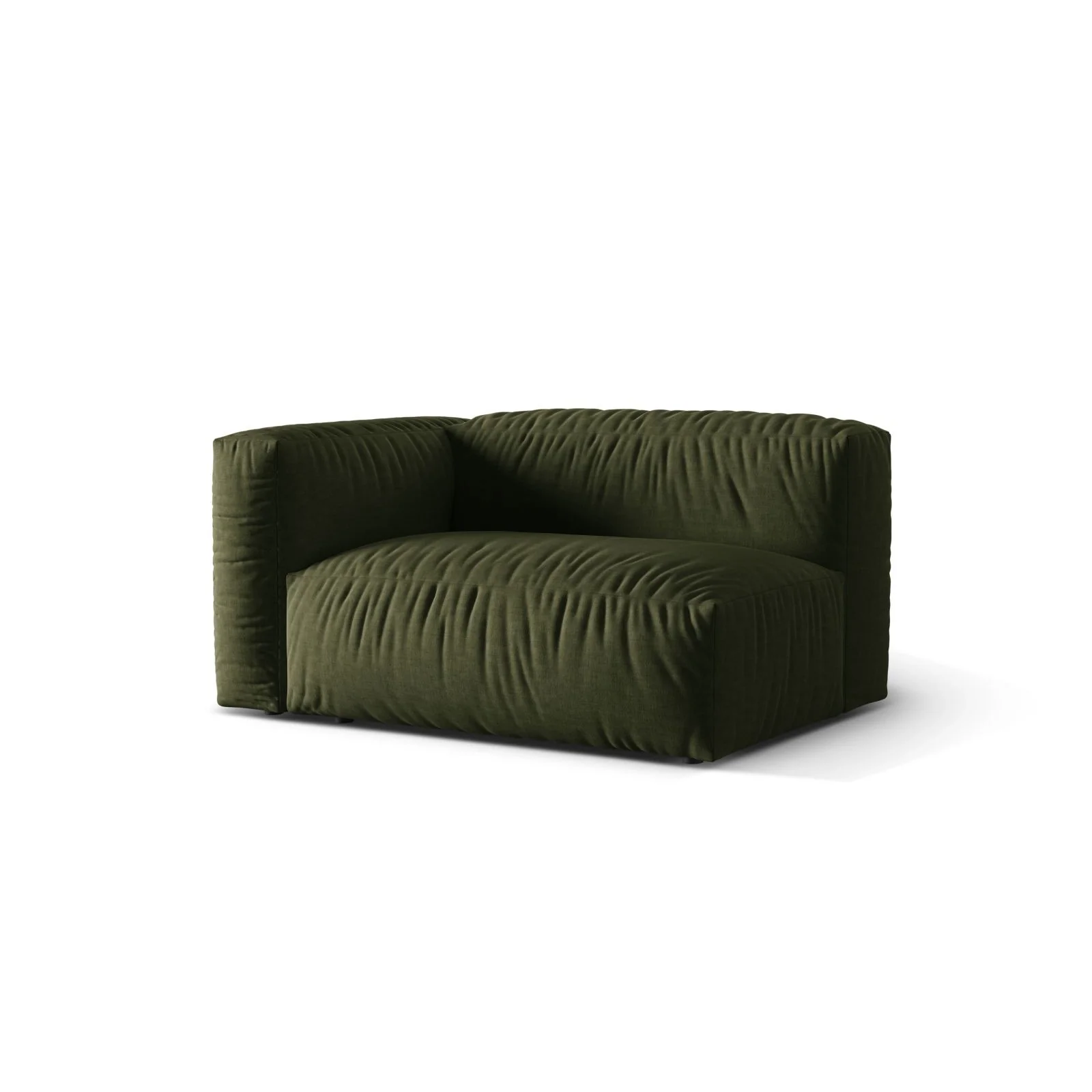 Martina Modulares Sofa Sitzelement, Linke Seite, Sitztiefe 76 cm, aus Samt, Cord, Boucle oder Strukturstoff, 160x106 cm - Image 69