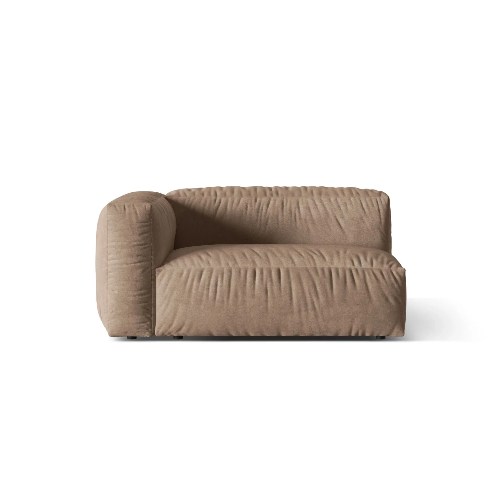 Martina Modulares Sofa Sitzelement, Linke Seite, Sitztiefe 76 cm, aus Samt, Cord, Boucle oder Strukturstoff, 160x106 cm - Image 7