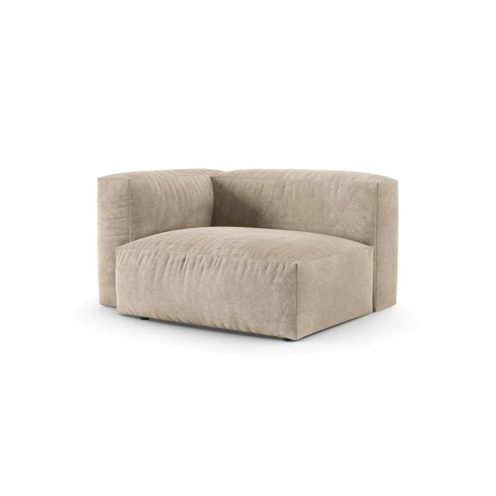 Martina Modulares Sofa Sitzelement, Linke Seite, Sitztiefe 90 cm, aus Samt, Cord, Boucle oder Sturkturstoff, 120x120 cm - Image 3