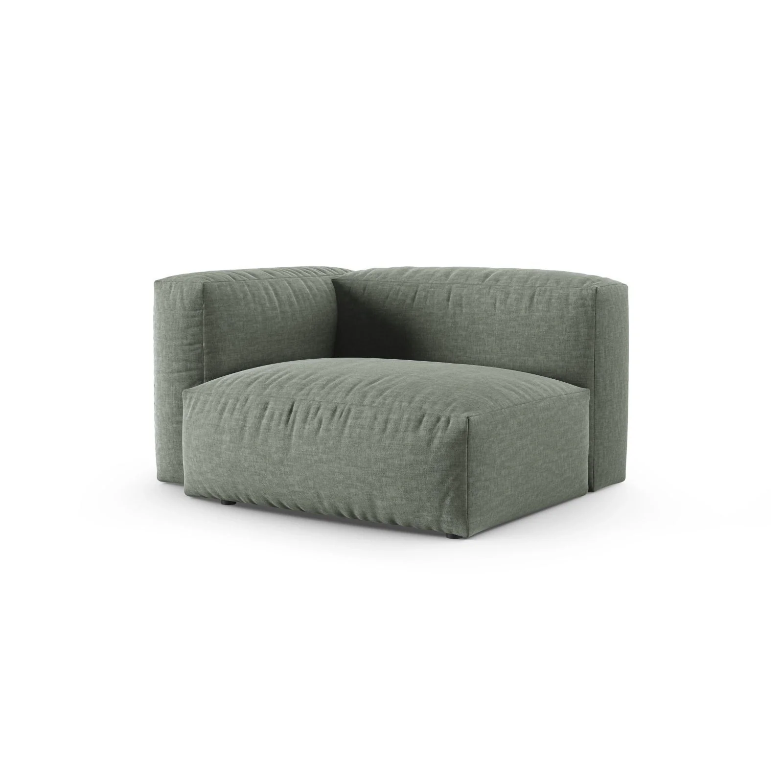 Martina Modulares Sofa Sitzelement, Linke Seite, Sitztiefe 90 cm, aus Samt, Cord, Boucle oder Sturkturstoff, 120x120 cm - Image 45