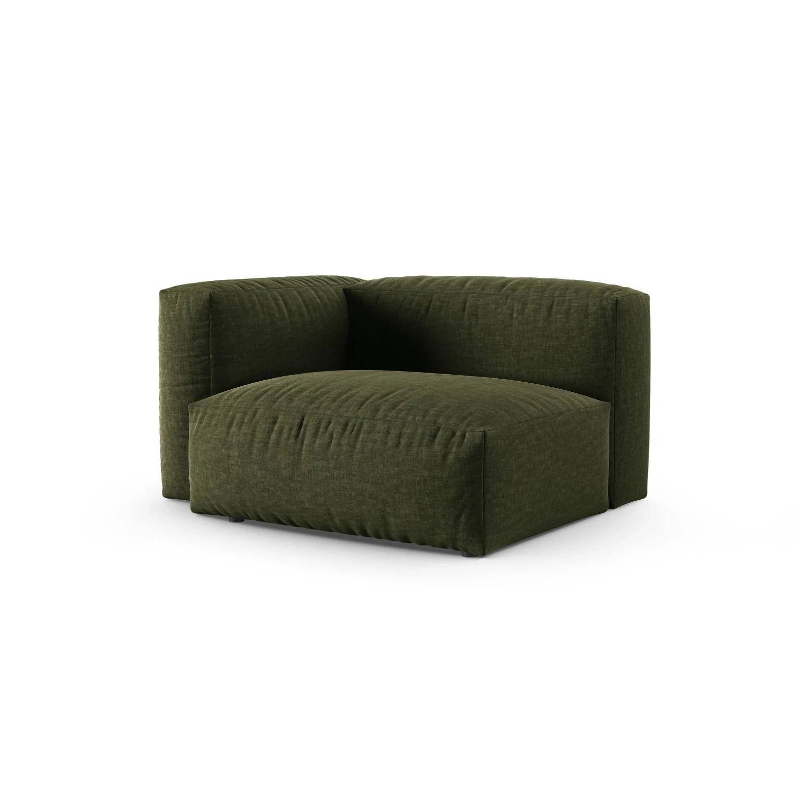Martina Modulares Sofa Sitzelement, Linke Seite, Sitztiefe 90 cm, aus Samt, Cord, Boucle oder Sturkturstoff, 120x120 cm - Image 69