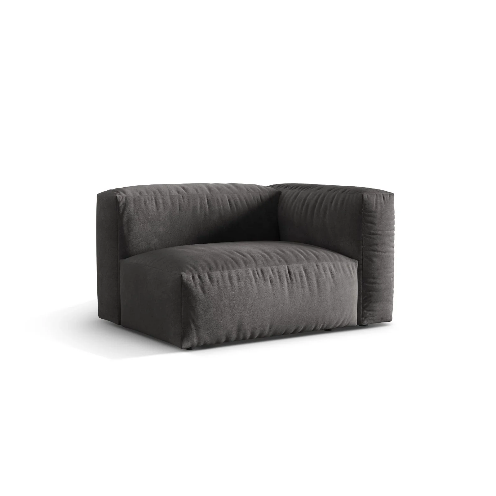 Martina Modulares Sofa Sitzelement, Rechte Seite, Sitztiefe 76 cm, aus Samt, Cord, Boucle oder Strukturstoff, 120x106 cm - Image 33
