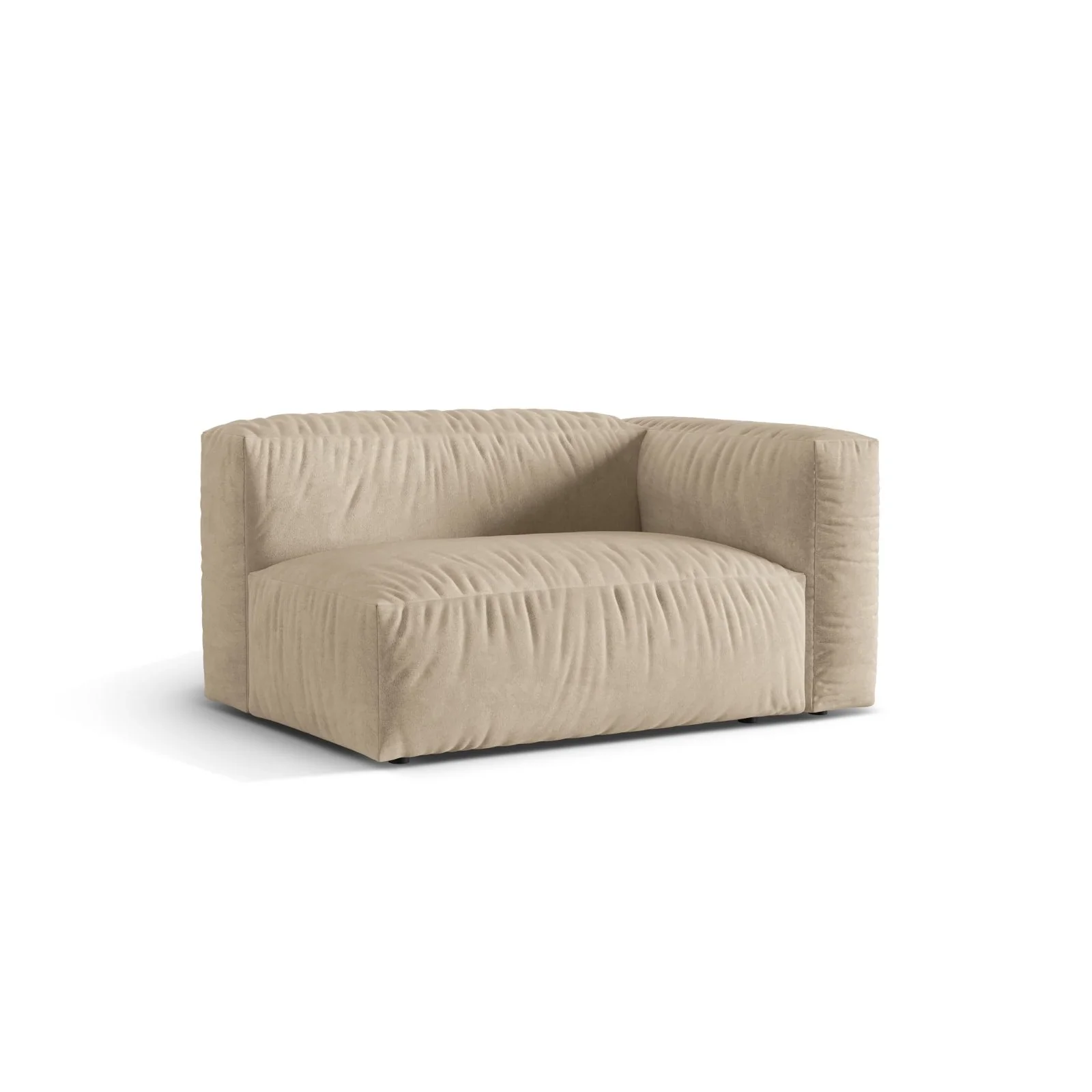 Martina Modulares Sofa Sitzelement, Rechte Seite, Sitztiefe 76 cm, aus Samt, Cord, Boucle oder Strukturstoff, 160x106 cm - Image 3
