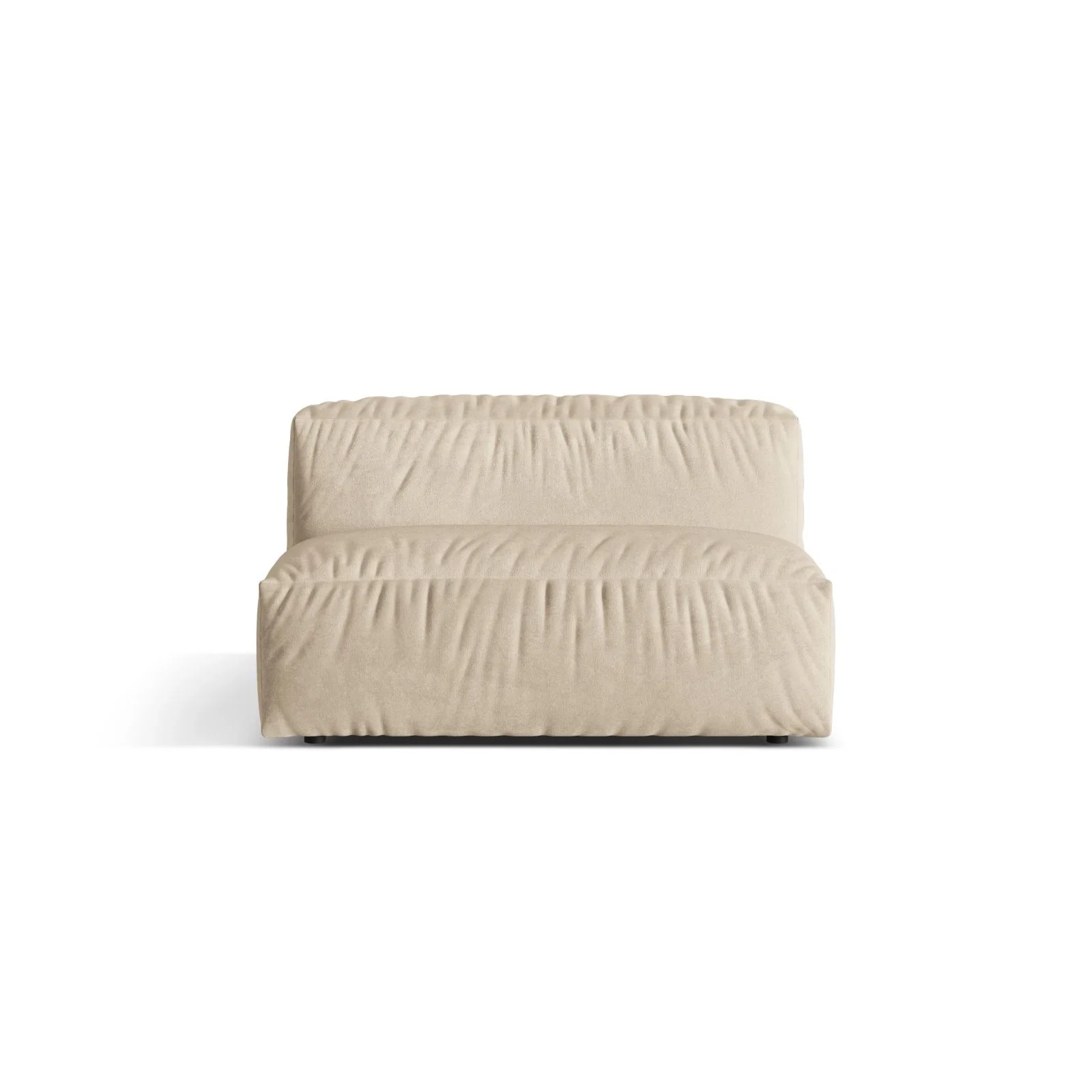 Martina Modulares Sofa Sitzelement, Sitztiefe 76 cm, aus Samt, Cord, Boucle oder Strukturstoff, 132x106 cm