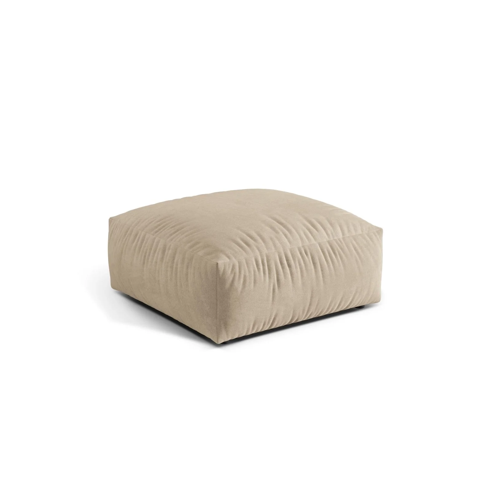 Martina Pouf aus Samt, Cord, Boucle oder Strukturstoff, 106x106 cm - Image 3