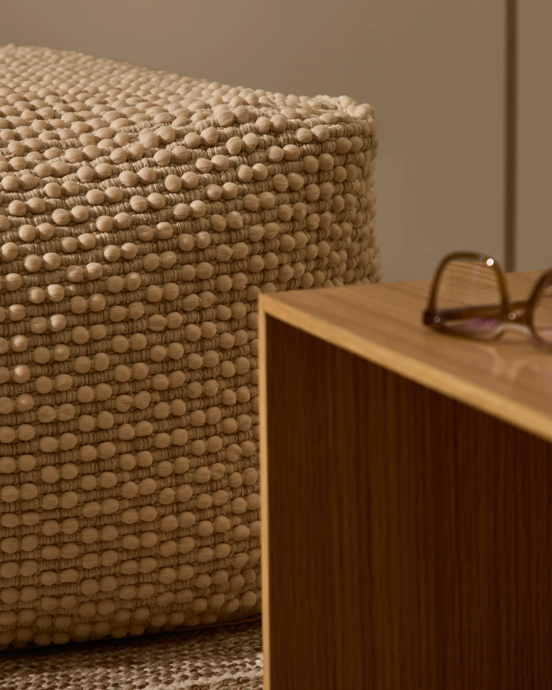 Mascarell Pouf aus Baumwolle und Polyester weiß 60 x 60 cm - Image 3