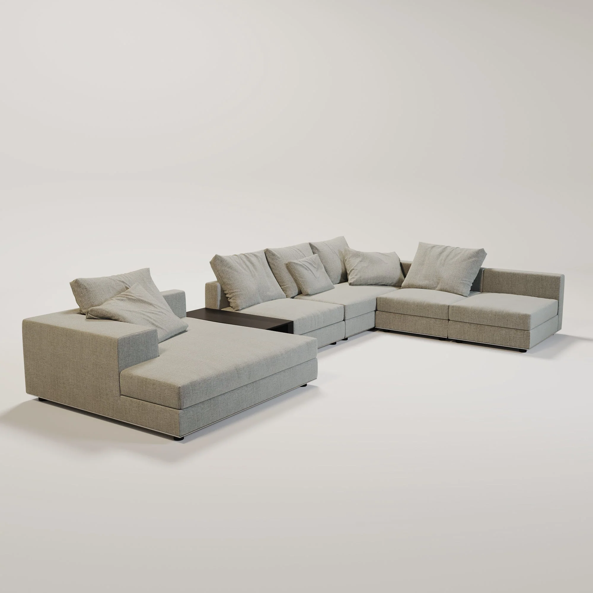 MASSIMO Sofa Grau Webstoff - Image 2