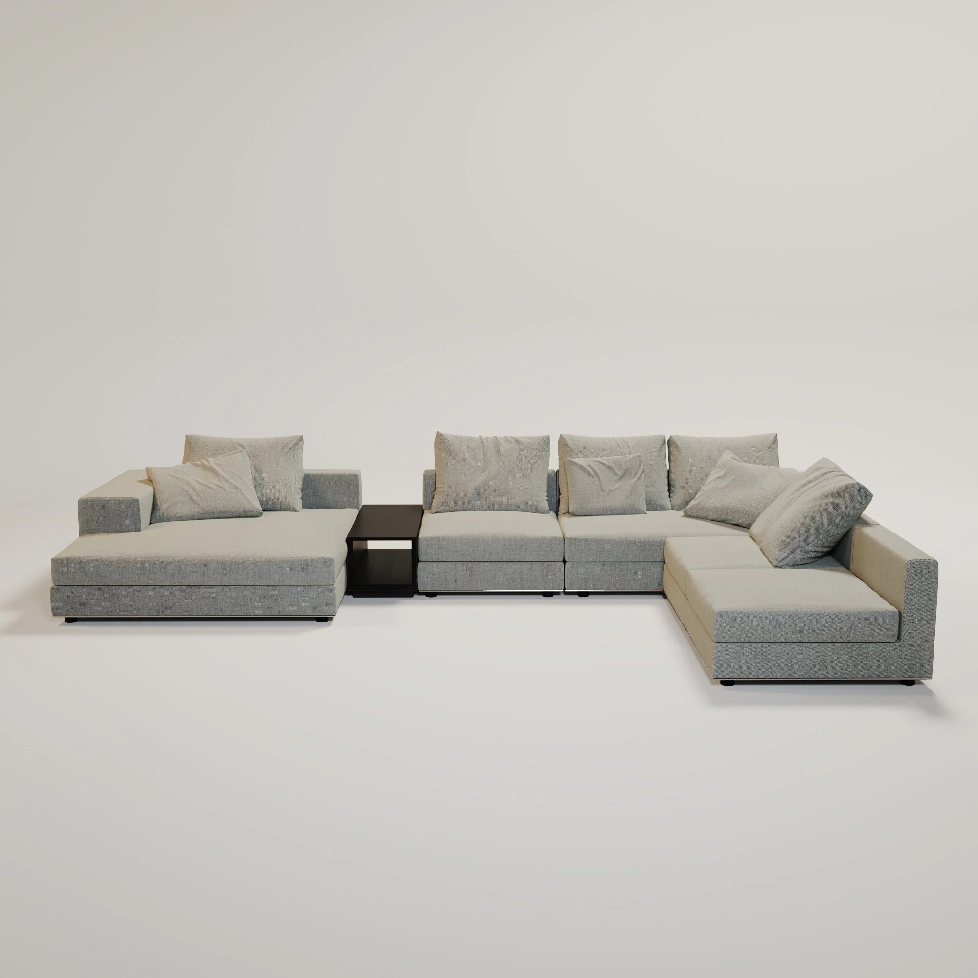 MASSIMO Sofa Grau Webstoff - Image 3