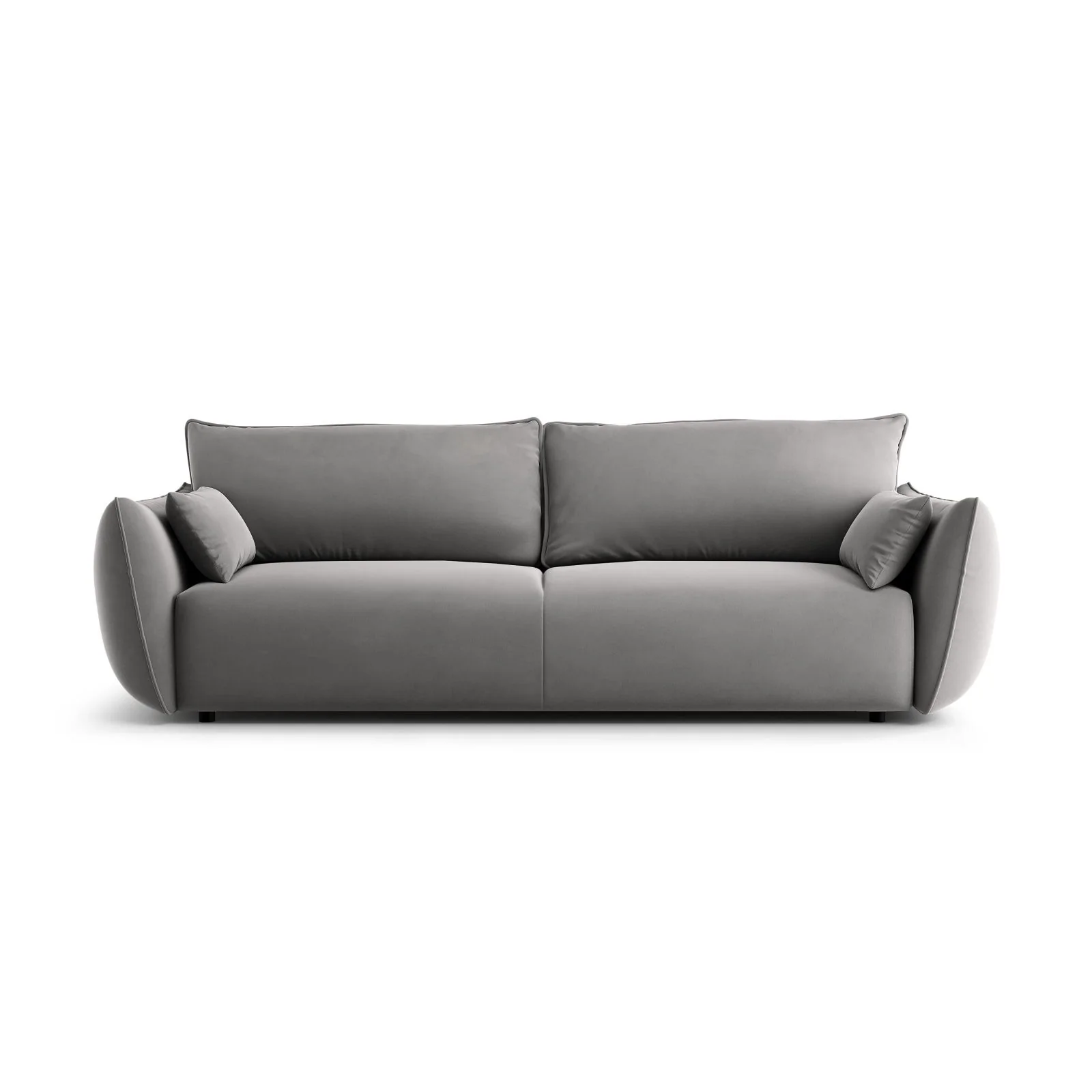 Matera 3-Sitzer Sofa mit Schlaffunktion und Stauraum, aus Samt oder Chenille, 240x108x86 cm - Image 107